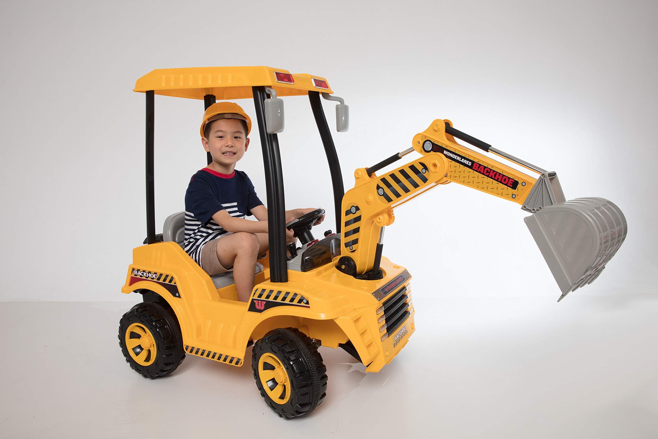 Beyond Infinity - Children's Ride On Backhoe Construction Toy - 12V Battery Powered Wheels and Bucket, for Ages 3-6