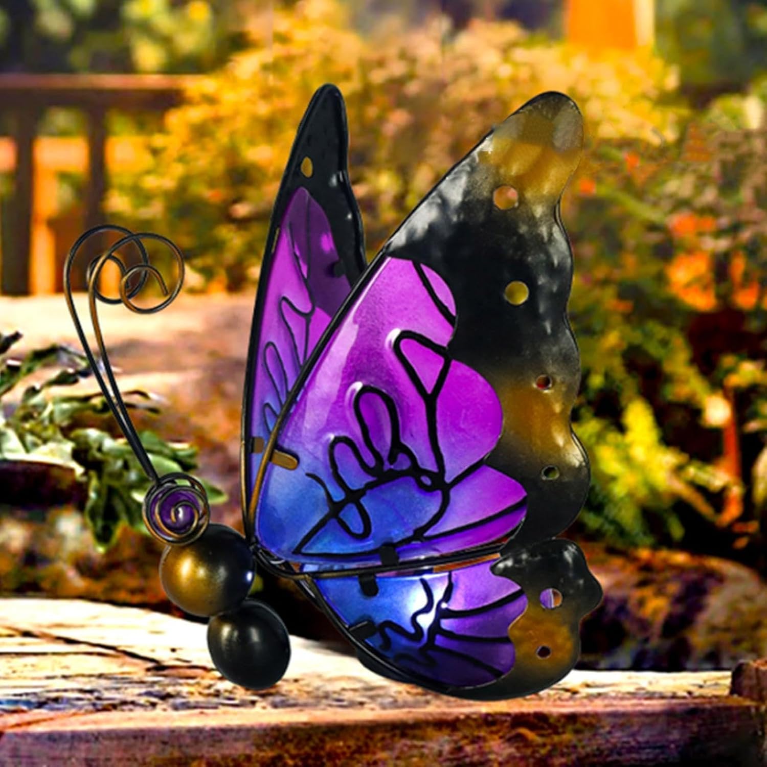 Butterfly Solar Lights for Outside Vibrant Colorful Butterfly Decorations image 3