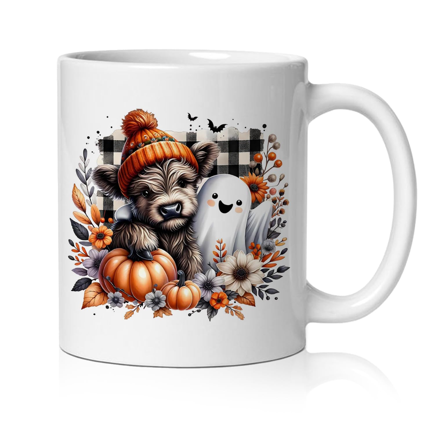 Halloween Highland Cow Coffee Mug Ceramic 11 oz