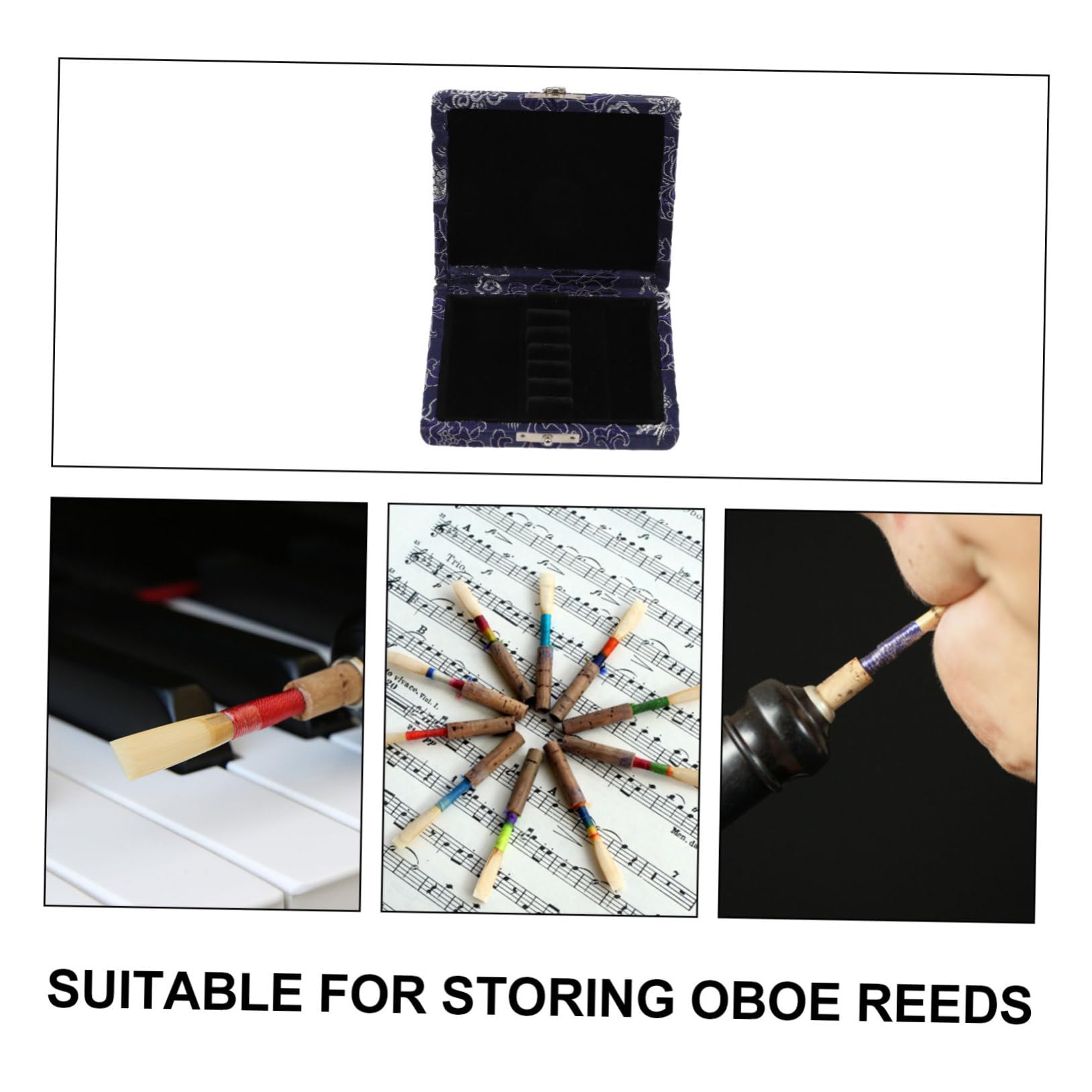 HEMOTON Scatola Da 2 Pezzi porta ance per oboe portatile strumento oboe organizzatore di ance per oboe Guardia vicino all'oboe Contenitore per oboe in tessuto strumenti musicali canna