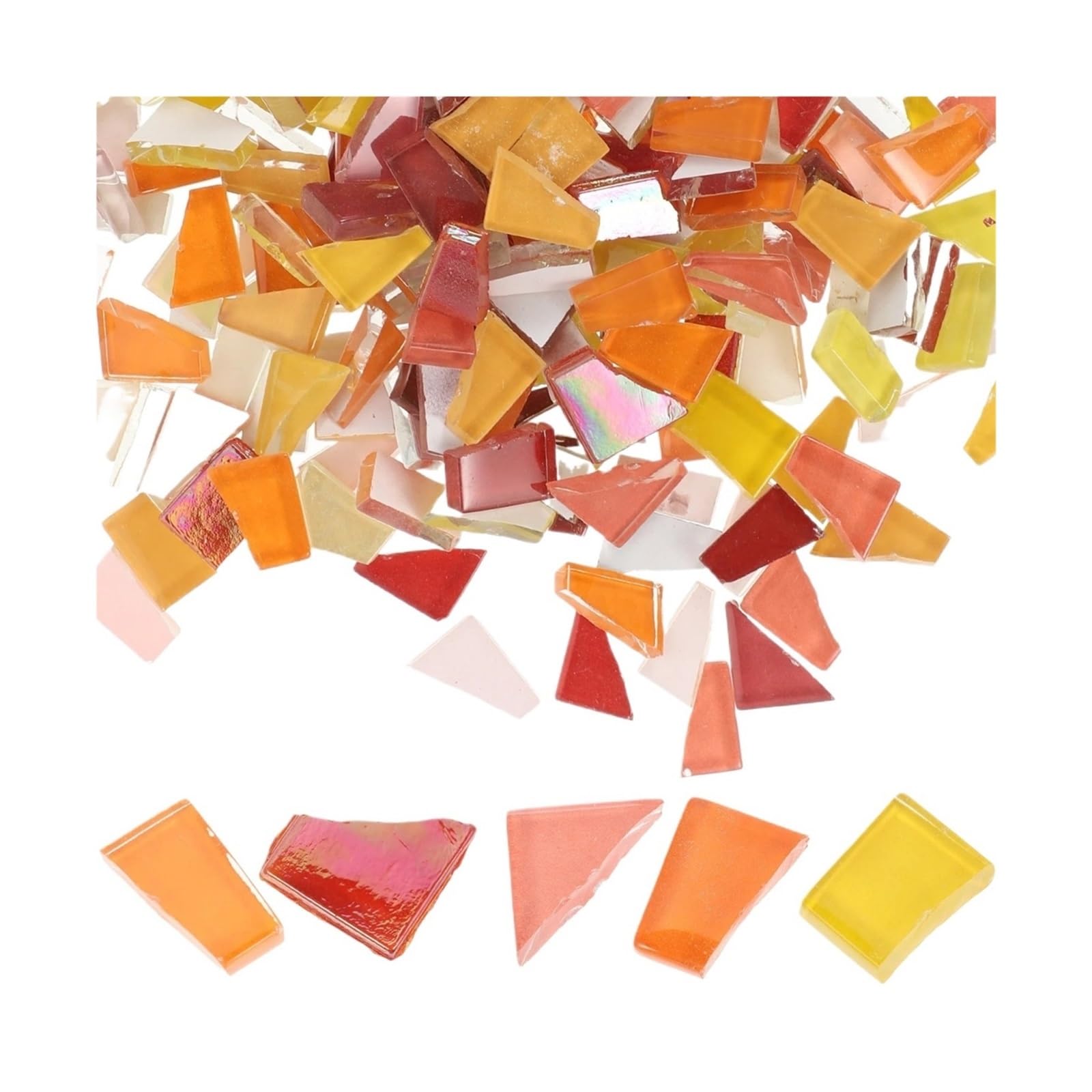 Xulvoz One Color Mosaic Tiles Mosaic Tiles Glass Mosaics Pieces Diy Home Garden Decoration Irregular Size Smooth Surface