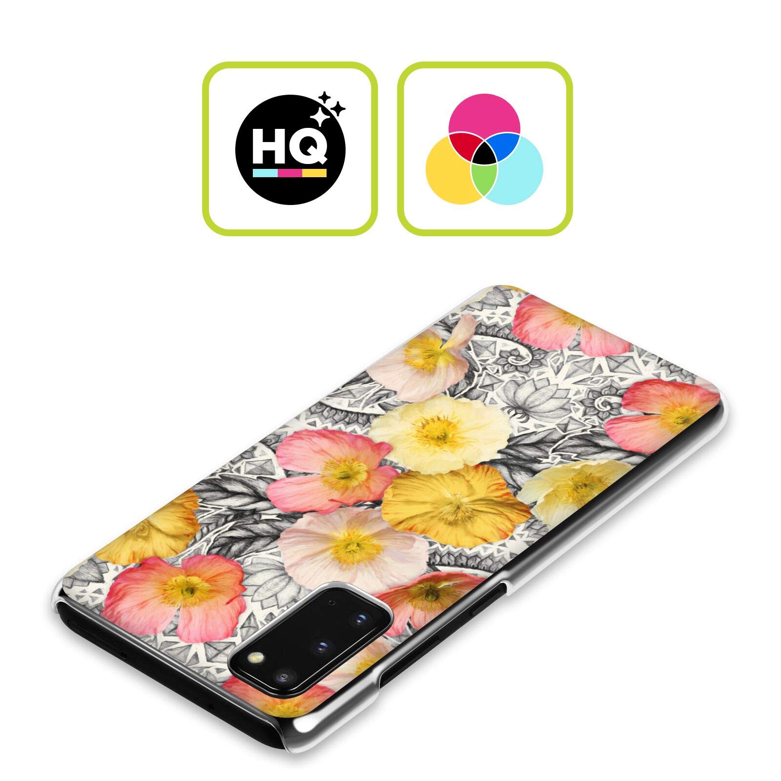 Head Case Designs Officially Licensed Micklyn Le Feuvre Collage of Flowers and Pattern Florals 2 Hard Back Case Compatible with Samsung Galaxy S23+ 5G