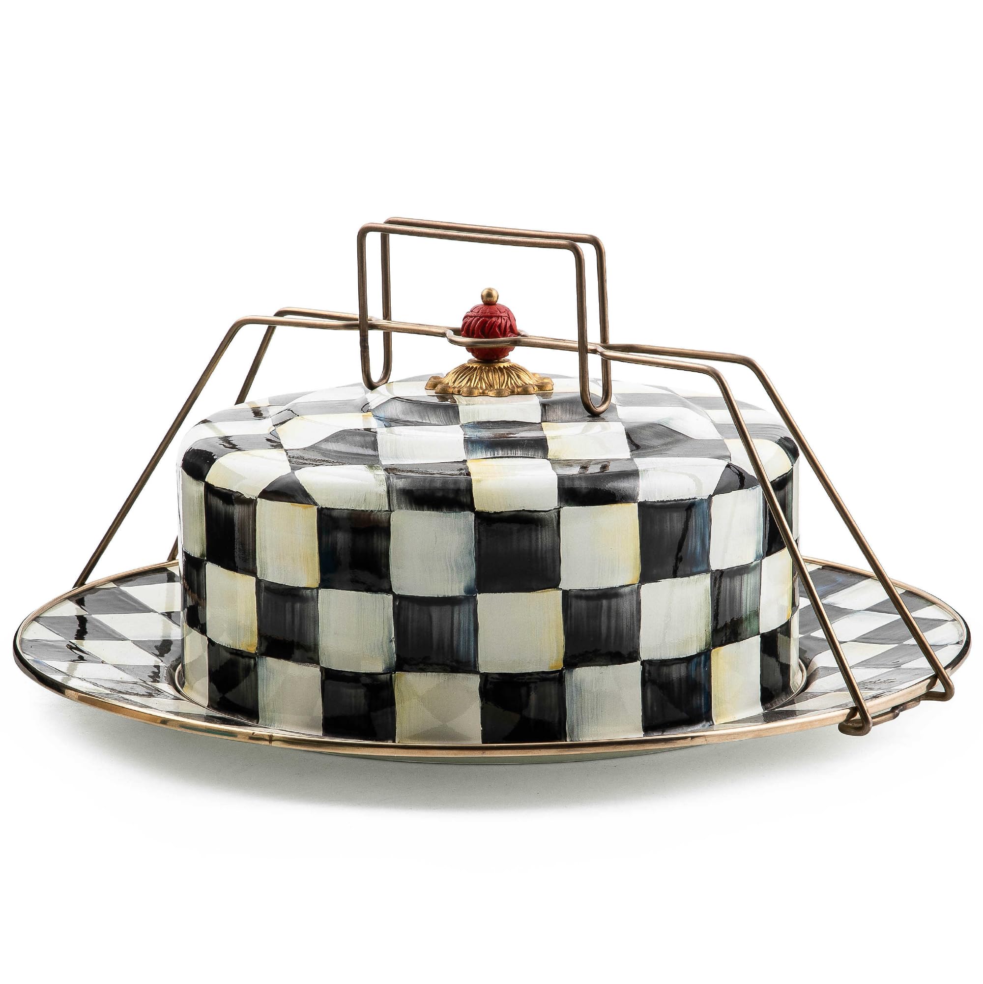 MACKENZIE-CHILDS Enamel Cake Carrier