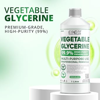 Pure Vegetable Glycerine 99.9% E422 EP/USP Food/Cosmetic Grade, Colourless & Odourless (1 Litre)