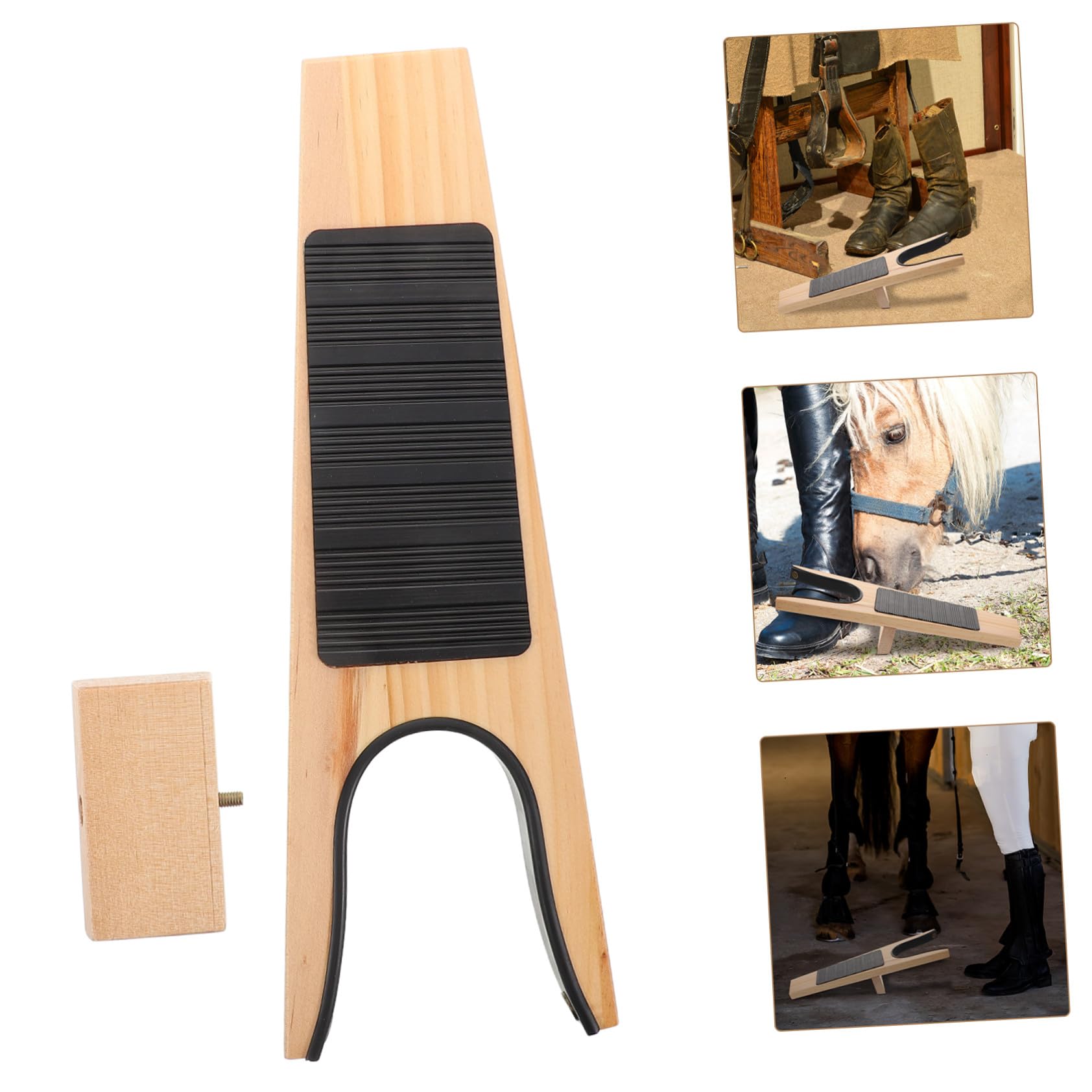 CLISPEED Leva Stivali in Legno Per Rimozione Stivali Da Lavoro Strumento Aiutante Per Togliere Scarpe Senza Chinarsi Accessorio Stabile e Riutilizzabile Per Uso in Stalla e All’aperto
