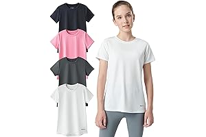 4-Pack Athletic Shirts for Girls