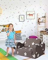 Vista 7 de Sofá para Niños Pequeños, Sofá para Niños Pequeños Plegable, Sofá Convertible 2 en 1 para Niños a Cama Tumbona para Niñas y Niños, Ideal para Leer
