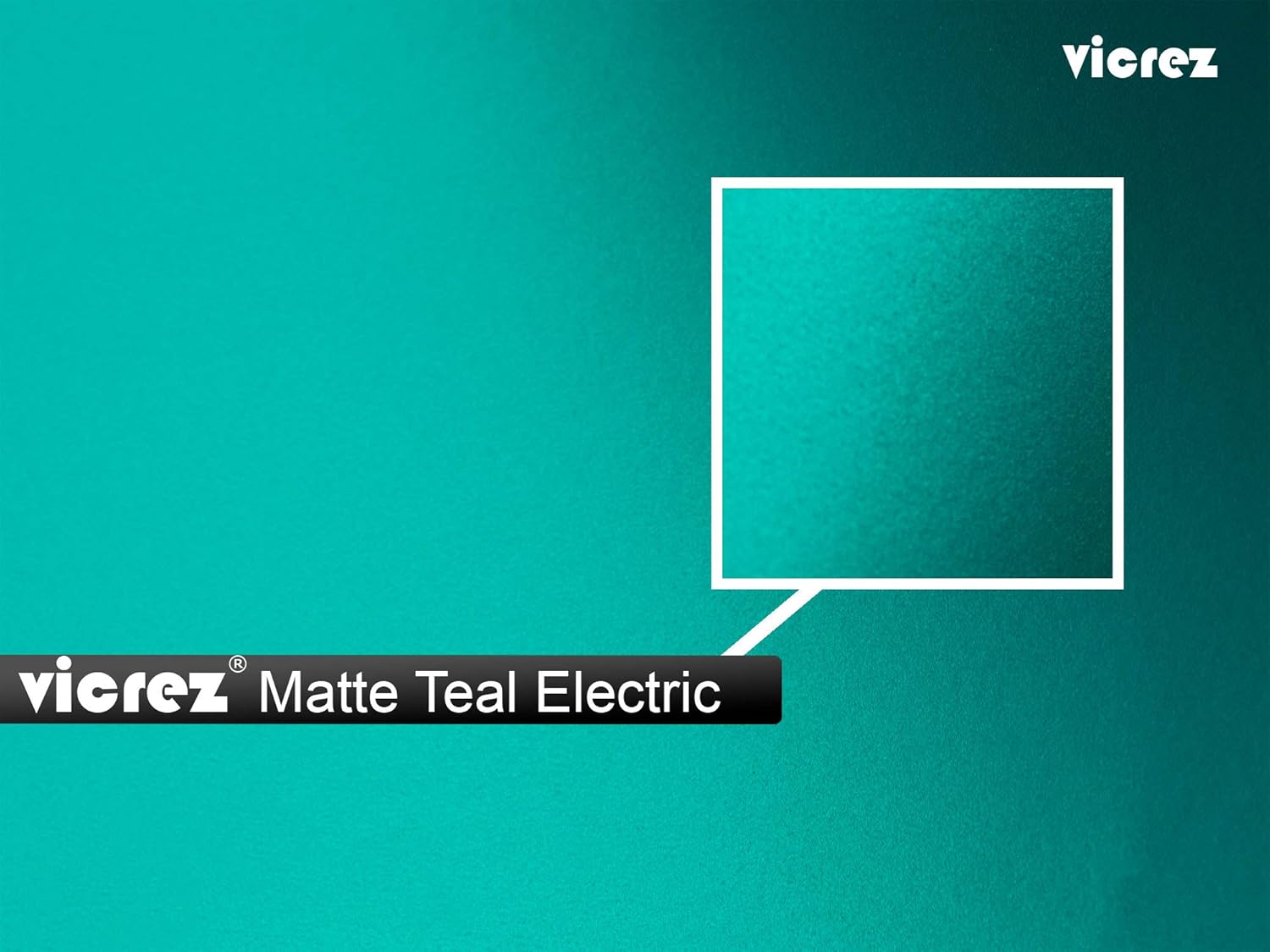 Vicrez Vinyl Car Wrap Film vzv10116 Matte Teal Electric | 5ft. x 5 ft.