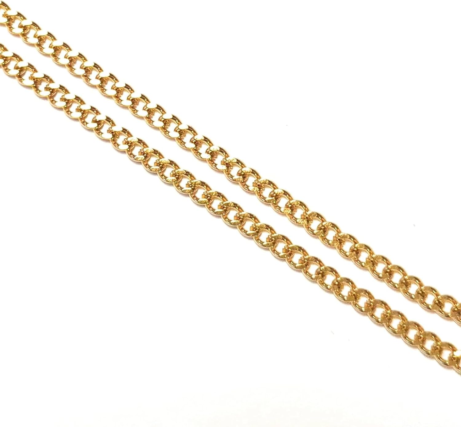 12 Inch Plated Gold Stainless Steel Curb Link Anklet Chain Comfortable Flat Links Gift Boxed Plus Size - Image 4