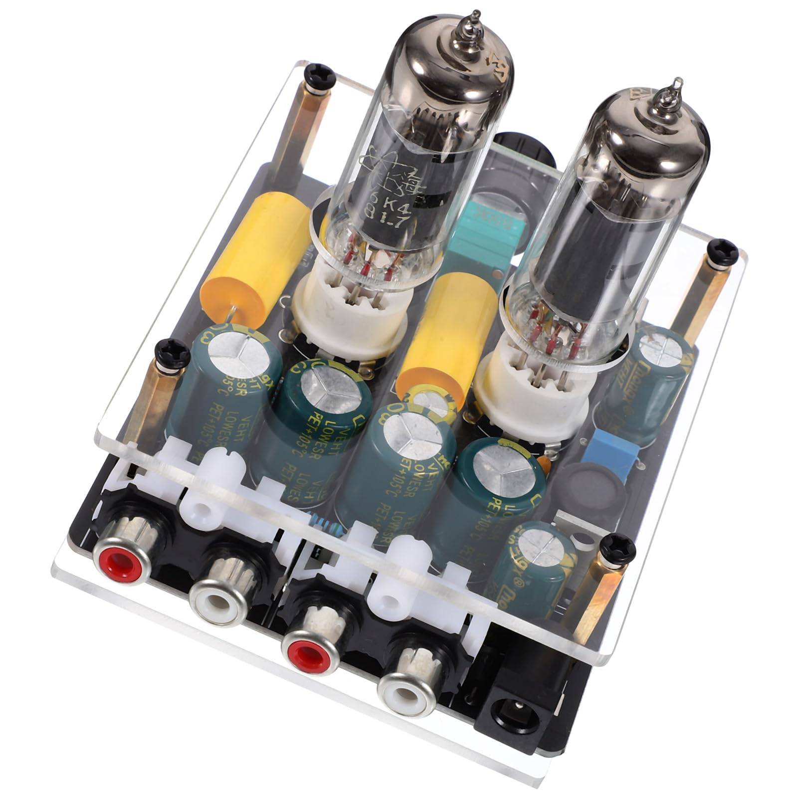 POPETPOP Préampli à Tube Électronique pour Platine Vinyle, Facile à Installer, en Verre et PCB, pour Systèmes Home Cinéma DIY