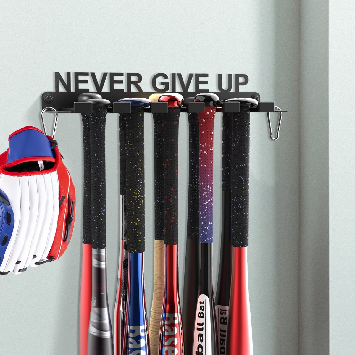 Veimia Baseball Bat Holder Wall Mount, Baseball Bat Storage Rack