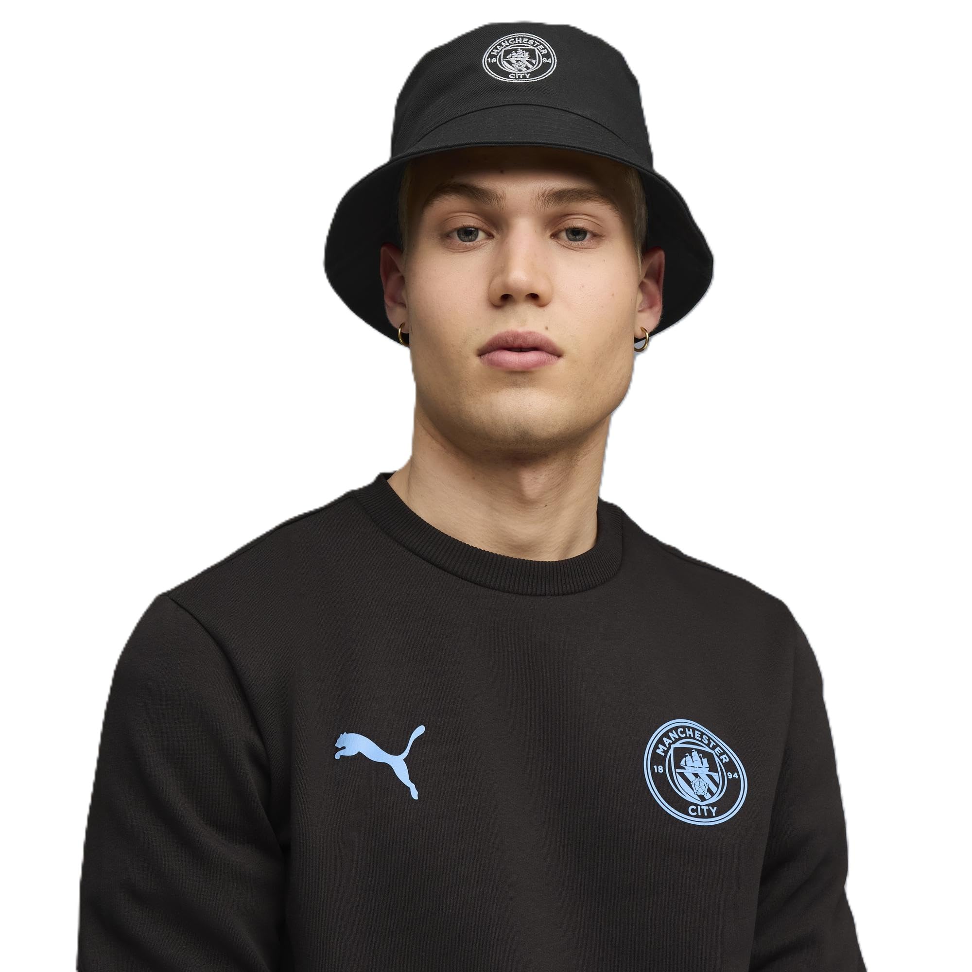 PUMA Manchester City Essentials Bucket Hat - Black - One Size Fits Most