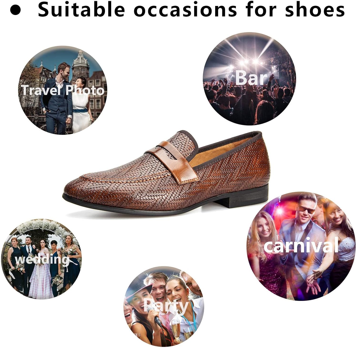 Meijiana Men's Velvet Loafers - Fashion Casual Low-Heel Dress Shoes for Men with Rubber Sole & Metal Buckle - Perfect Business & Formal Attire, Stylish Mens Shoes - Image 5