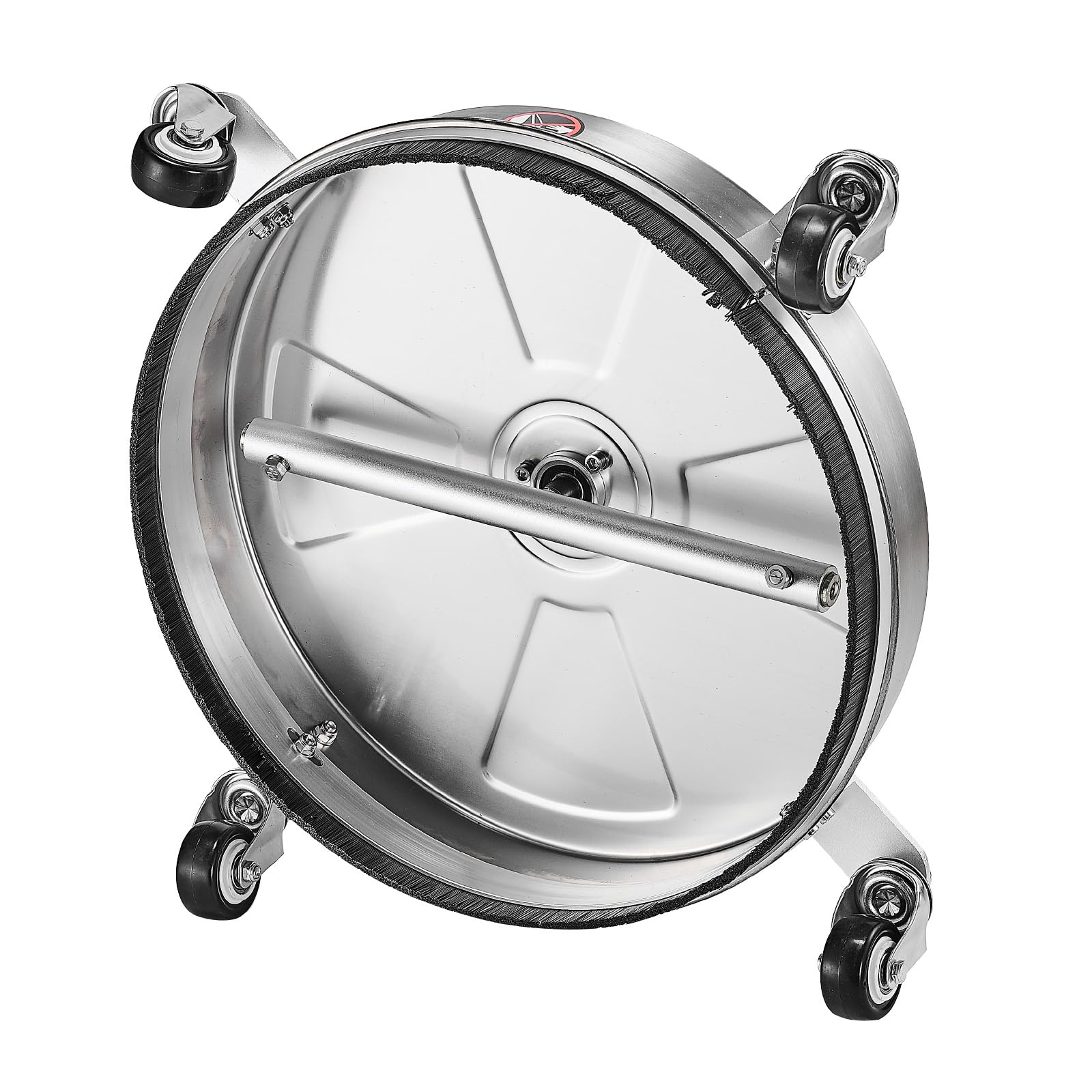 VEVOR Myjka wysokociśnieniowa 430 mm, środek do czyszczenia powierzchni ze stali nierdzewnej z 4 kółkami, maks. 4000 PSI, szybkie przyłącze 1/4 cala, 2 dysze natryskowe, 2 przedłużone pręty do betonu