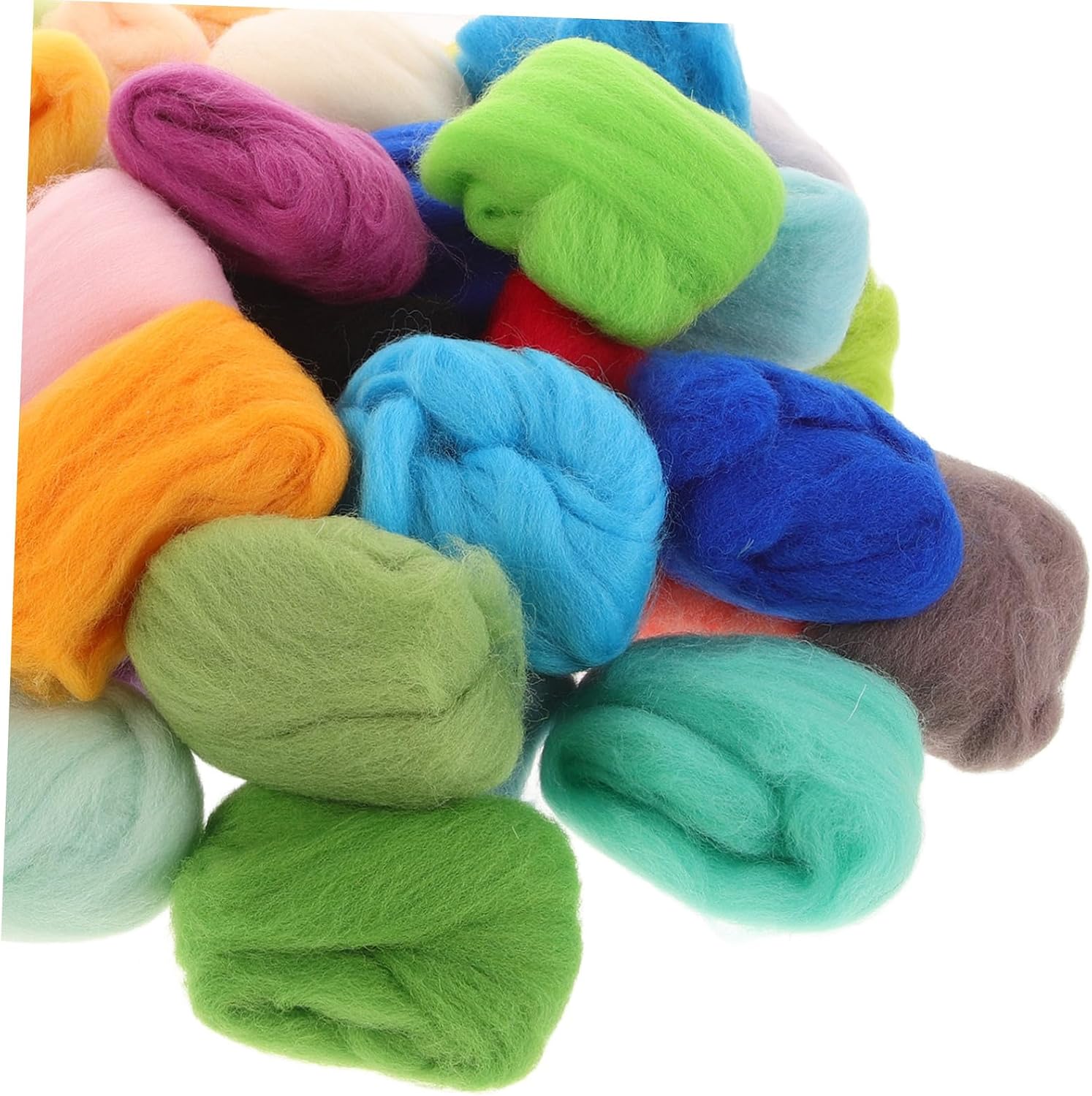 BEBEMOKO 1set DIY Felt Kit Wool Yarn Strip Material for Needle Felting Felt Wool Roving Kit Craft Supplies