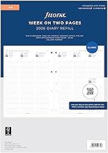 Filofax A4 week on two pages 5 language appointments 2026 diary 26-68714