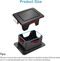 Vista 5 de Moonlinks Fundas de bolsillo para estacas de riel de cama Compatibles con Dodge Ram 1500 2500 3500 2009-2018, Tapones de orificios de estaca