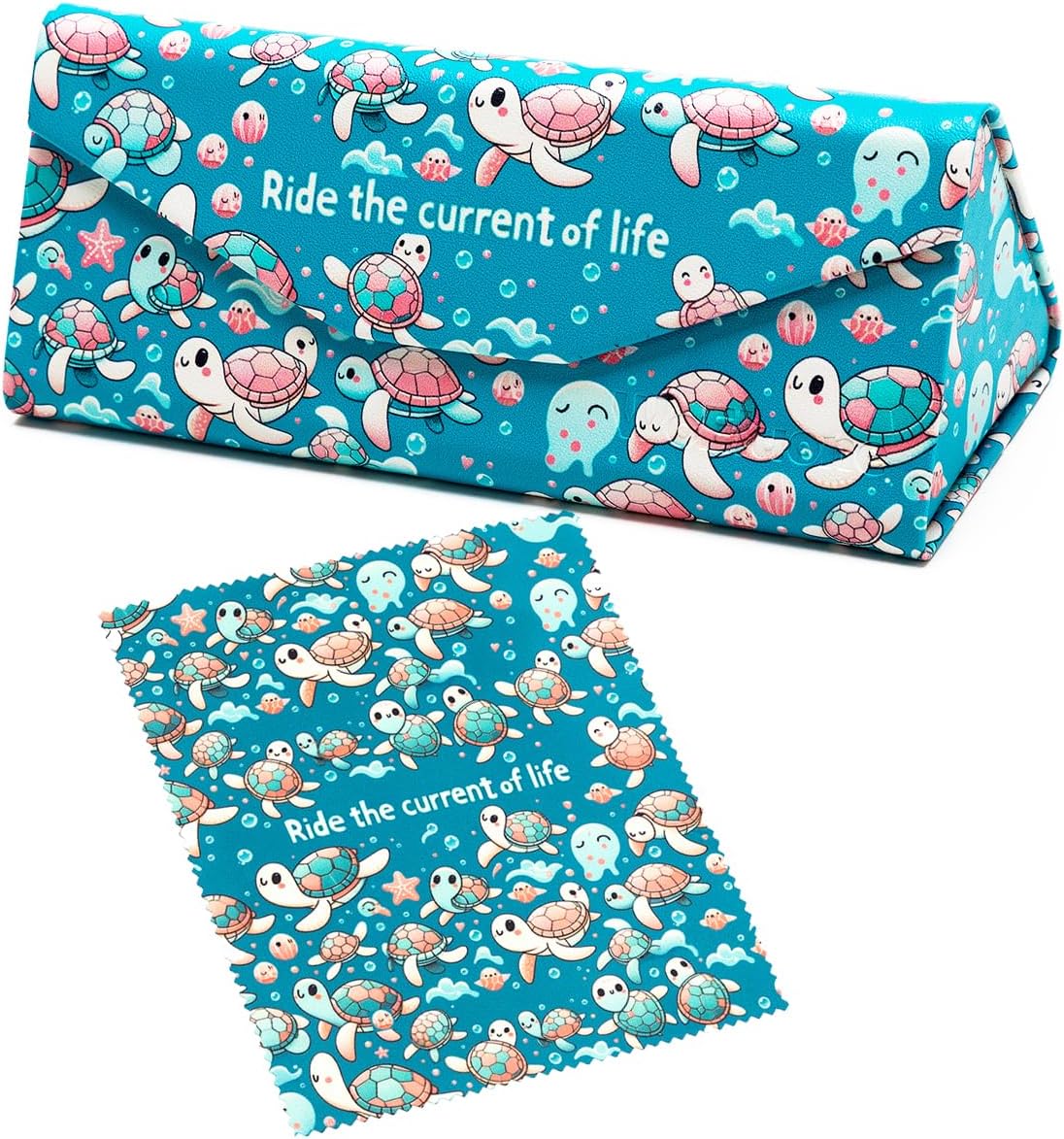 Cute Cartoon Eyeglass Case Triangle...