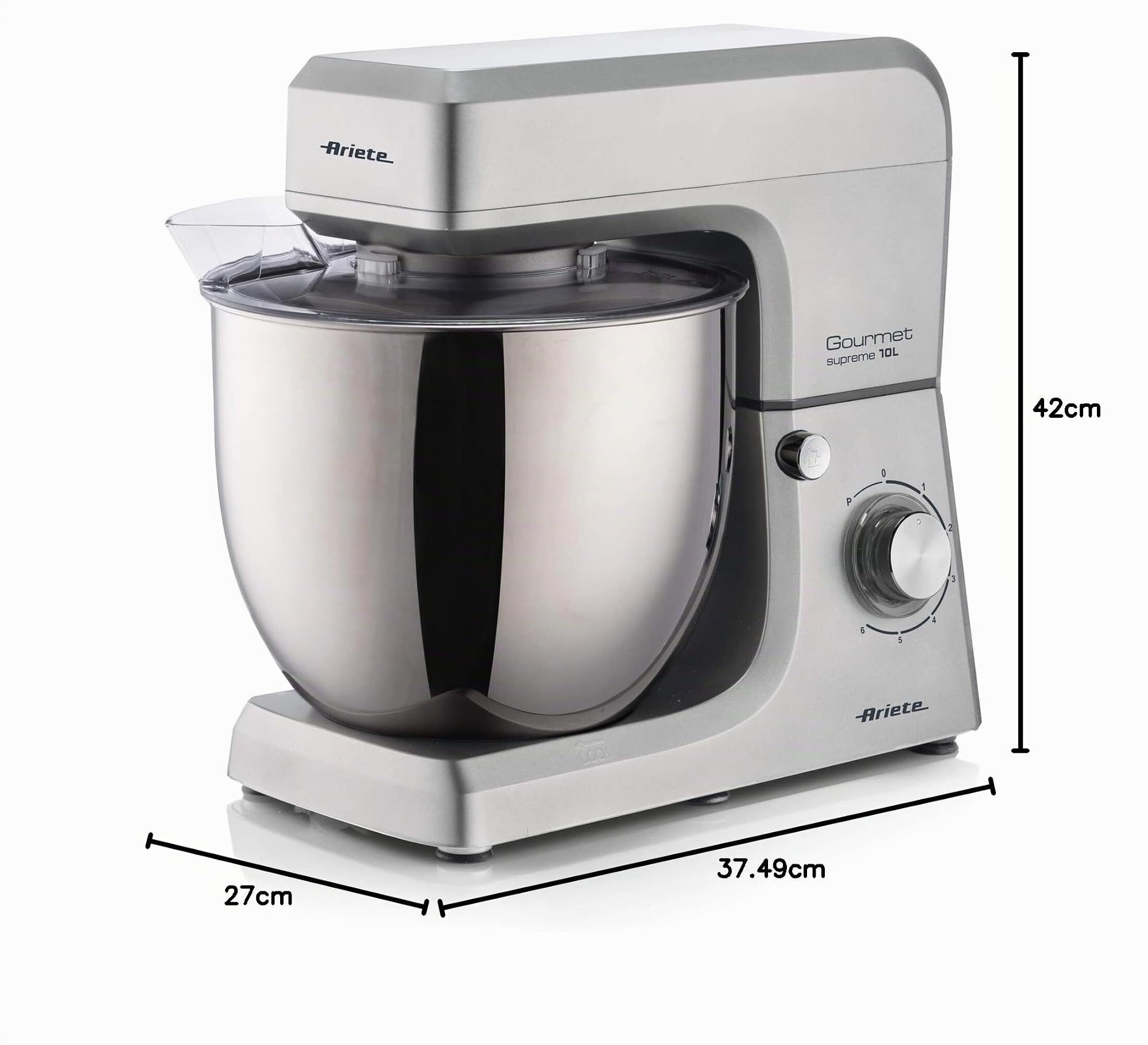 IMPASTATORE 2000W 10LT CIOT.INOX GOURMET SUPREME