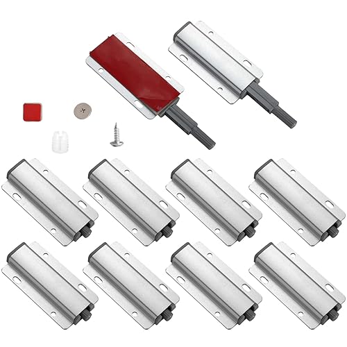 Push to Open Door Latch, 10 Pack Magnetic Push Latches,