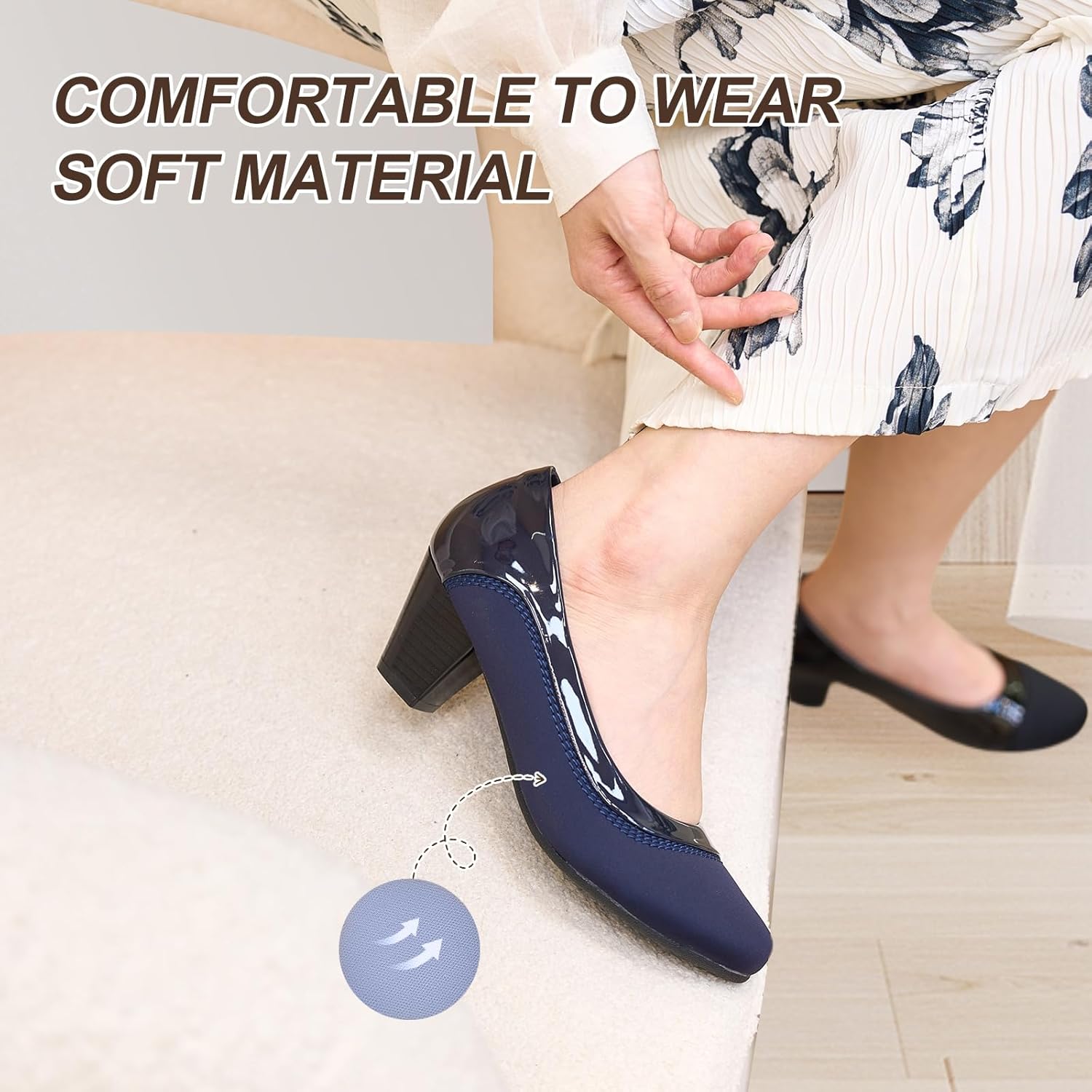 women's orthopedic bunion loafers - low heel slip-on dress shoes with orthotic support 9 wide blue
