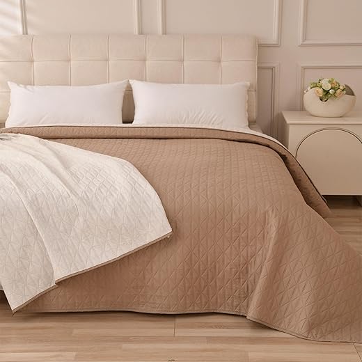 Caritex Copriletto trapuntato Trapuntino Bicolore per letto singolo una piazza M608 ARANCIONE-TRAMONTO