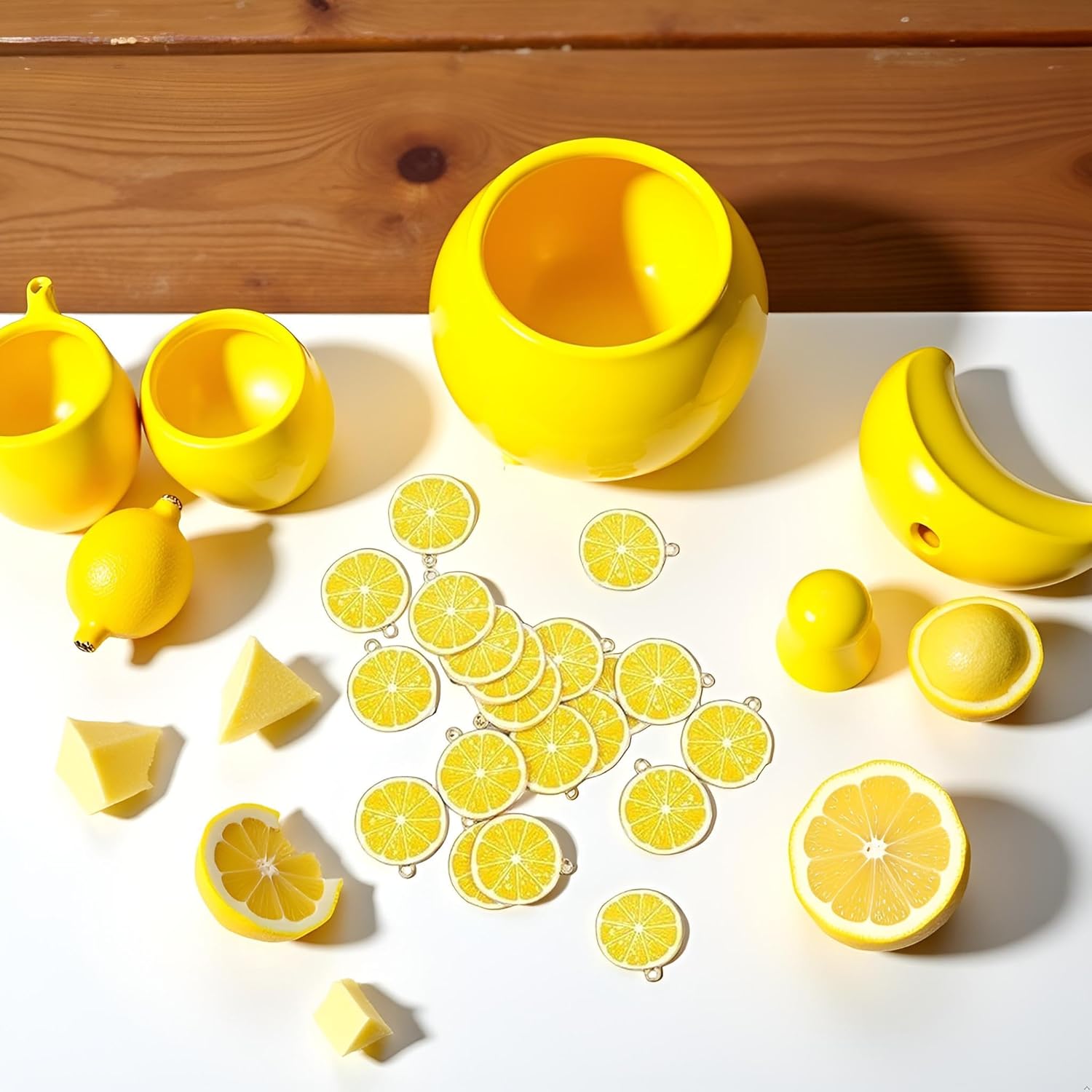 20 Pcs Yellow Lemon Fruit Enamel Lemon Charms Pendant Beads for DIY Jewelry Making Bracelet Necklace Charms Beading and Jewelry Making - Image 9