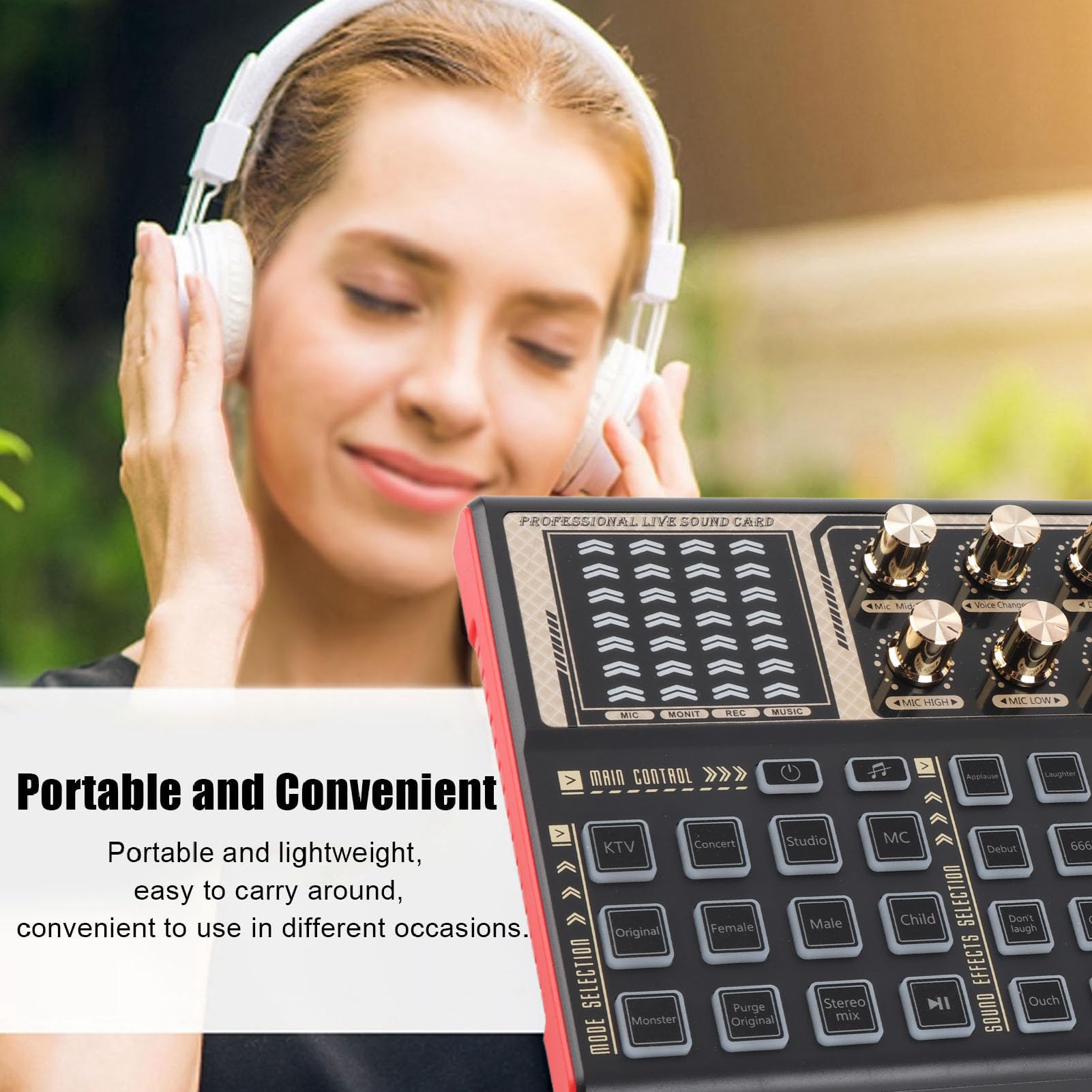 Keenso Bacheca di Mixer Suoni Dal Professionale con Eco per Giochi di Karaoke, Appropriato e Pratico