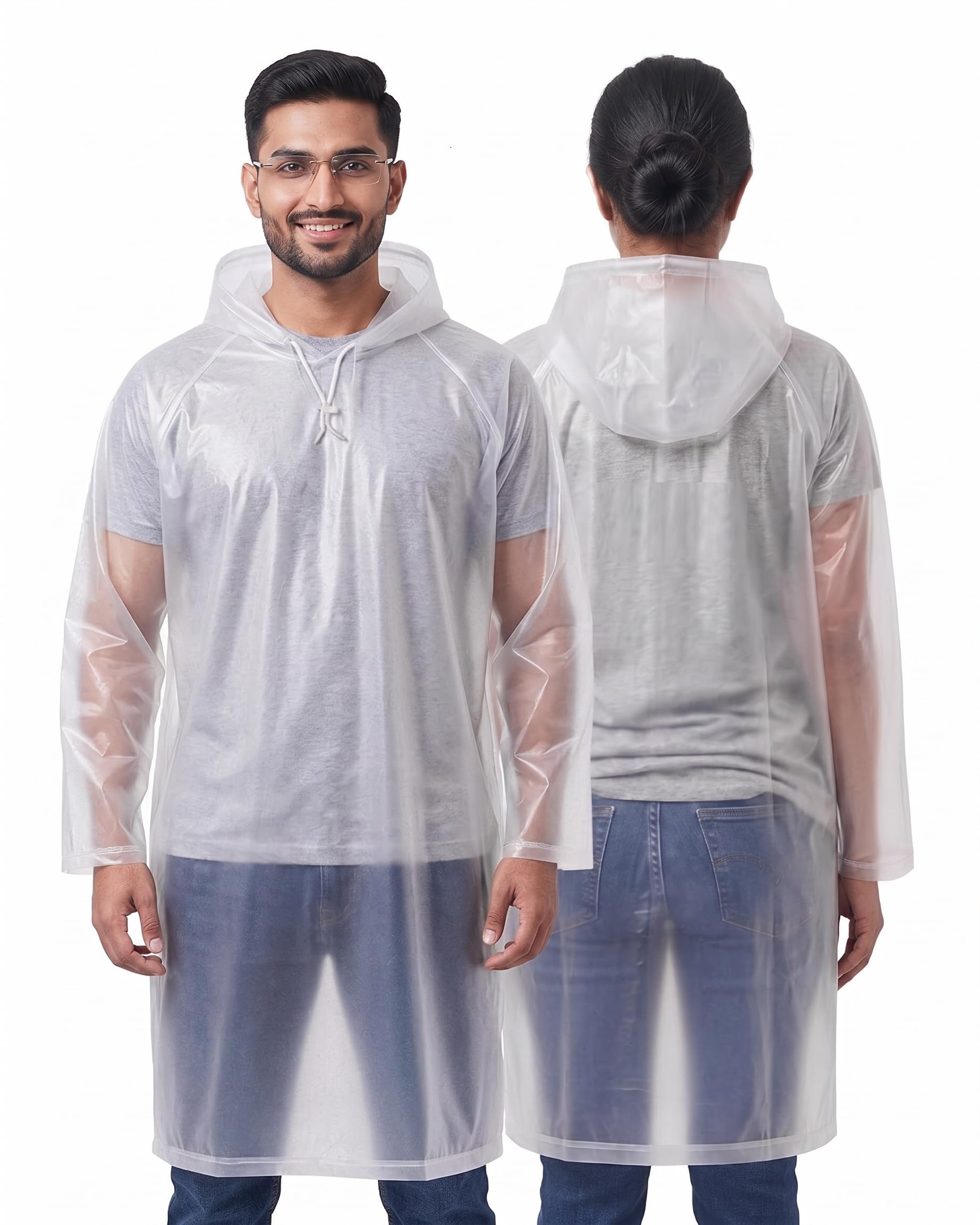 GC Poncho for Men, Poncho for Women- Thick Waterproof PVC, Knee