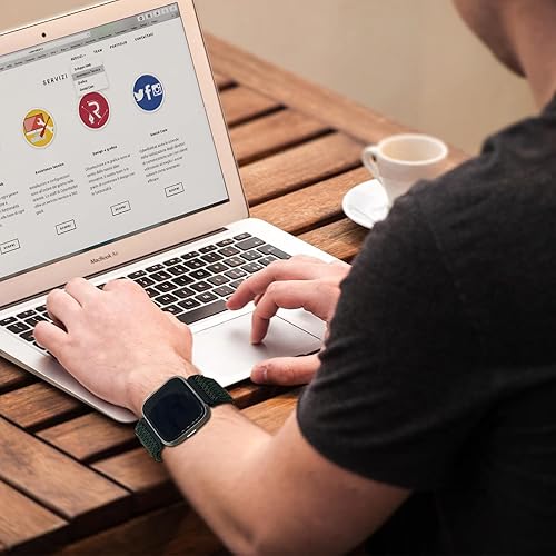 Miniatura 7 de Attbbon Correa elástica compatible con Fit Bit VersaFit bit Versa LiteFit Bit Versa 2 correas mujereshombres, correas deportivas de nailon elástico