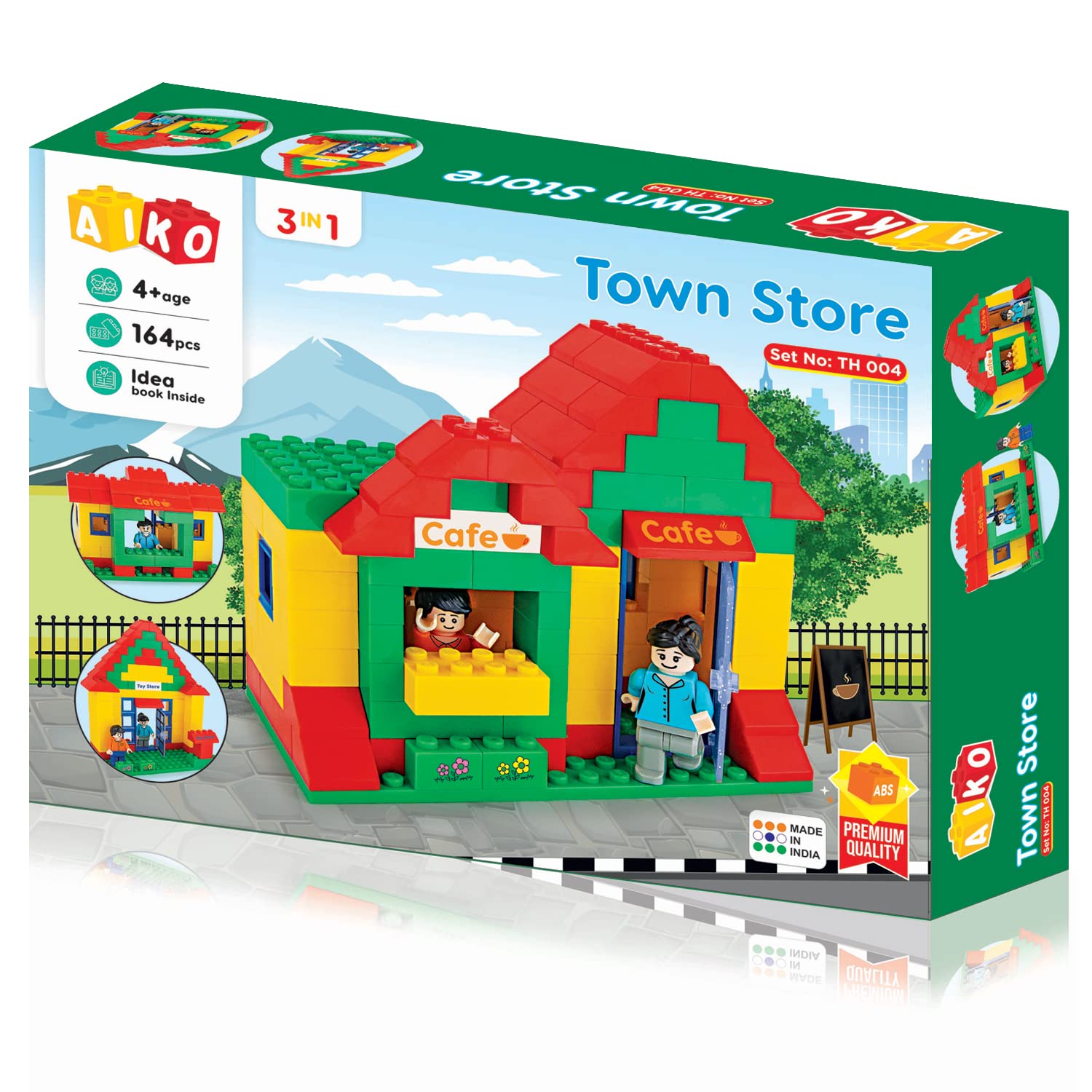 AIKO Town House Building Blocks for Kids (164 Pcs) - 3 in 1 DIY Construction Blocks - ABS Plastic | Attractive Design | Best Lock Fitting | Premium Blocks | Educational & Learning Toys | 4+ Years (B0BZYZHPJC) Amazon Price History, Amazon Price Tracker