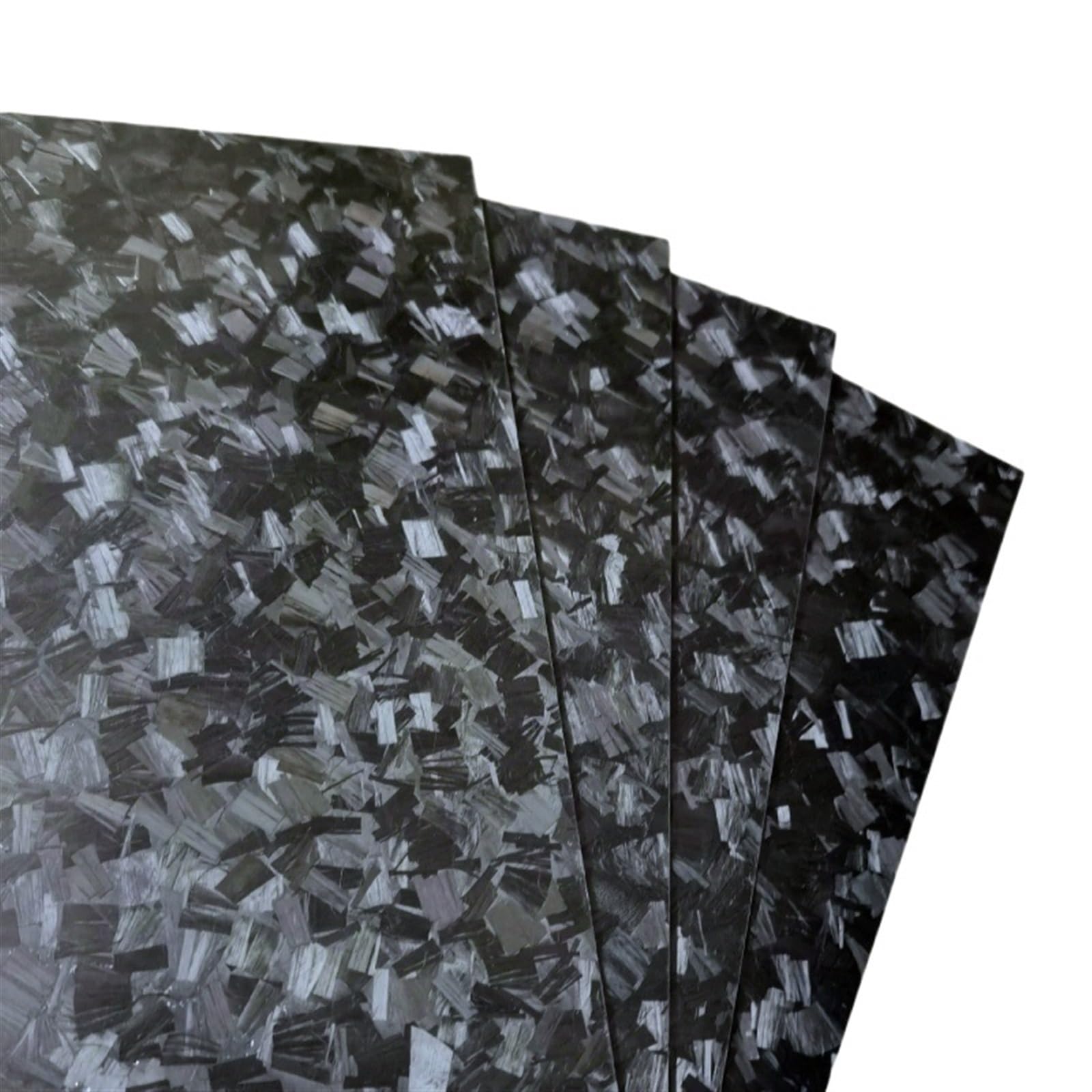 Plaque Carbone Feuille de plaque Fiber carbone forgée brillante, Surface Texture marbre 245x395mm(1pcs 4.0x245x395mm)