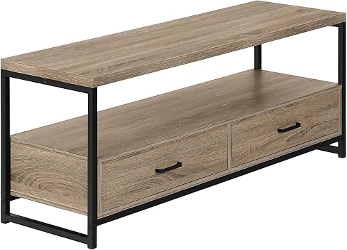 Monarch Specialties I 2872 - Soporte para TV, 48 pulgadas, consola, centro de entretenimiento multimedia, cajones de almacenamiento, sala de estar,