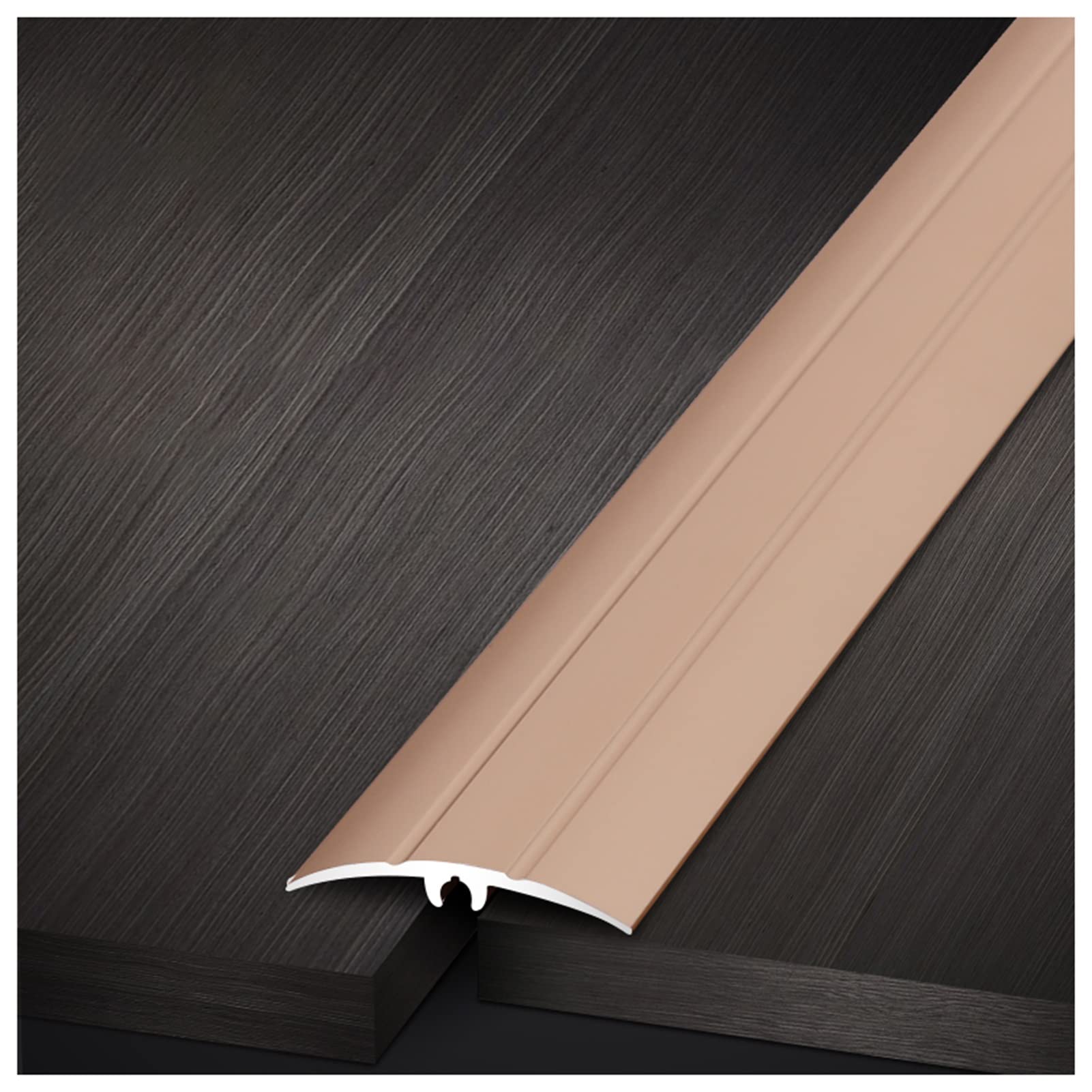 Remys Gold Bedroom Bathroom Reducer Flute,Smooth Floor Transition Strip,4Cm Wide Carpet Edge,Barn Door Sliding Door Threshold Ramp(,90Cm/35.4In)