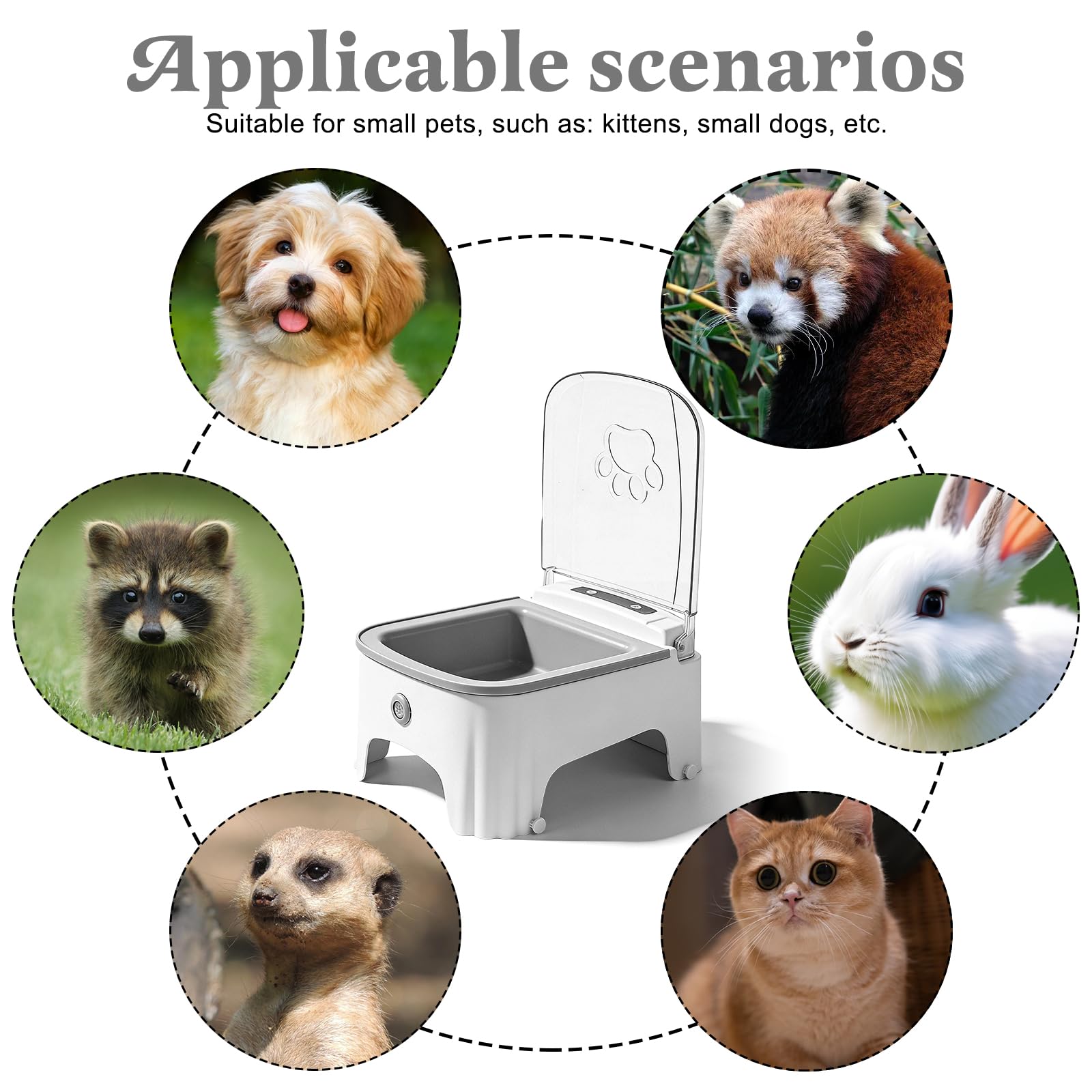 Automatischer Katzenfutterspender, Sensor-Katzenfutterspender, Zeitgesteuerte Haustierspender, Futterspender Katze Mit Intelligenter Infrarotsensor Ideal Für Katzen Und Haustiere (Gray)
