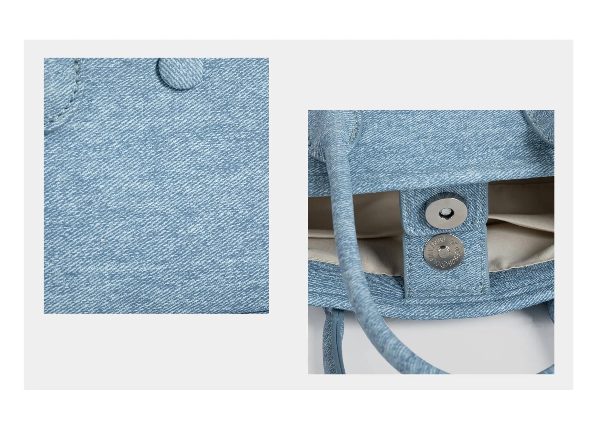 Borsa a mano in denim, borsa a tracolla, da pendolare, donna casual in pelle PU