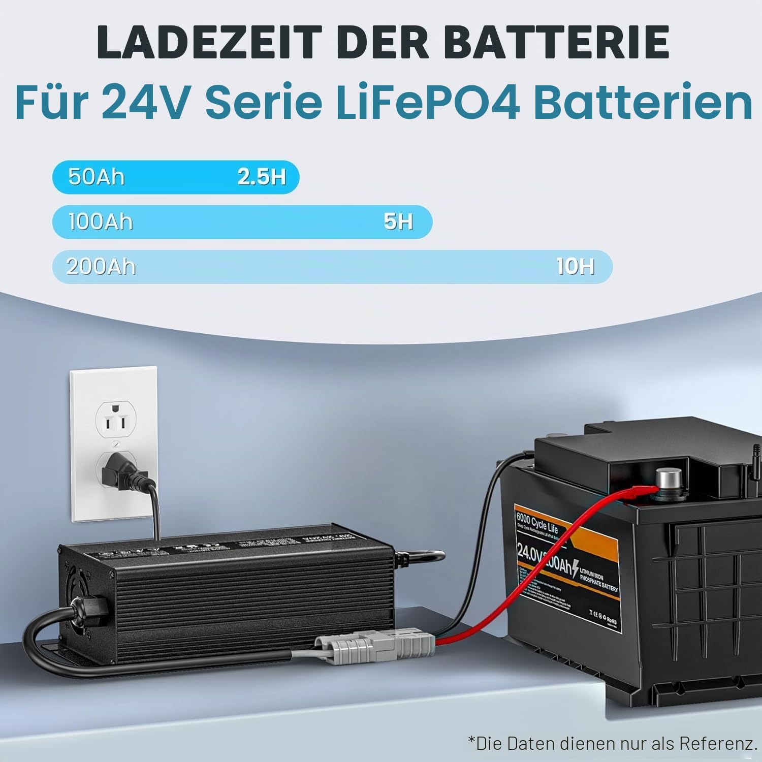 29.2V 20A Lithium Batterieladegerät, LiFePO4 Batterieladegerät AC-DC Smart Charger mit Anderson Connector LED Indikator speziell für 24V/25.6V Deep Cycle Akkus von Auto, LKW, Boot, RV