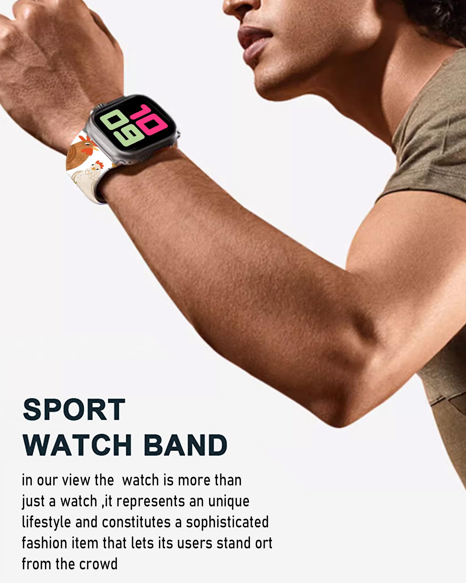 Correa de reloj deportivo compatible con Apple Watch 38mm, 40 mm, 41 mm para hombre y mujer, correa de repuesto ajustable de silicona suave para iWatch Series 7 6, 5, 4, 3, 2, 1 SE 2