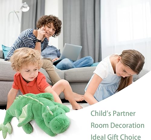 Miniatura 3 de YOUBLEK Animales de peluche con peso de 40 pulgadas, 2 libras, lindo dragón de peluche, juguete de dinosaurio con peso para niños y adultos, regalo