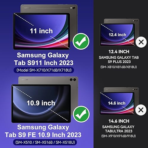 Miniatura 2 de MARIWIVI Funda para Samsung Galaxy Tab S9 de 11 pulgadas 2023Galaxy Tab S9 FE 5G de 10.9 pulgadas, funda protectora para Samsung Tab S9 con soporte