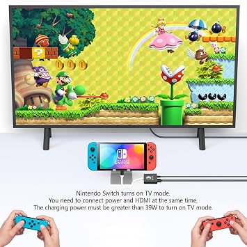 Switch1 Dock,Switch TV Dock TV Docking Station for Nintendo Switch/Switch OLED/Steam Deck,HDMI 2.0 4K@30HZ Portable with PD 100W Charging, USB 3.0 Port(3-in-1)
