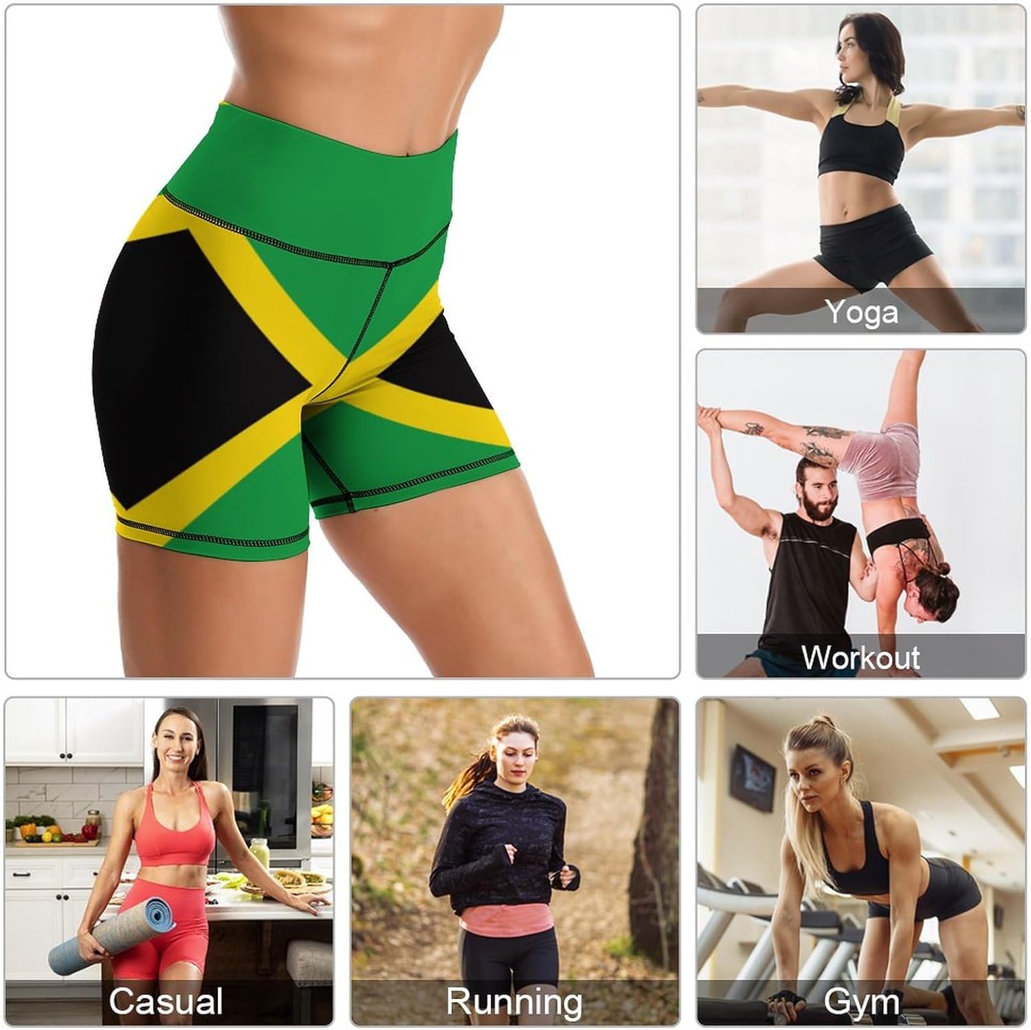 Yoga Shorts High Waisted Tummy Control Biker Shorts for Womens Athletic Running Workout Gym Tennis Shorts - Image 5