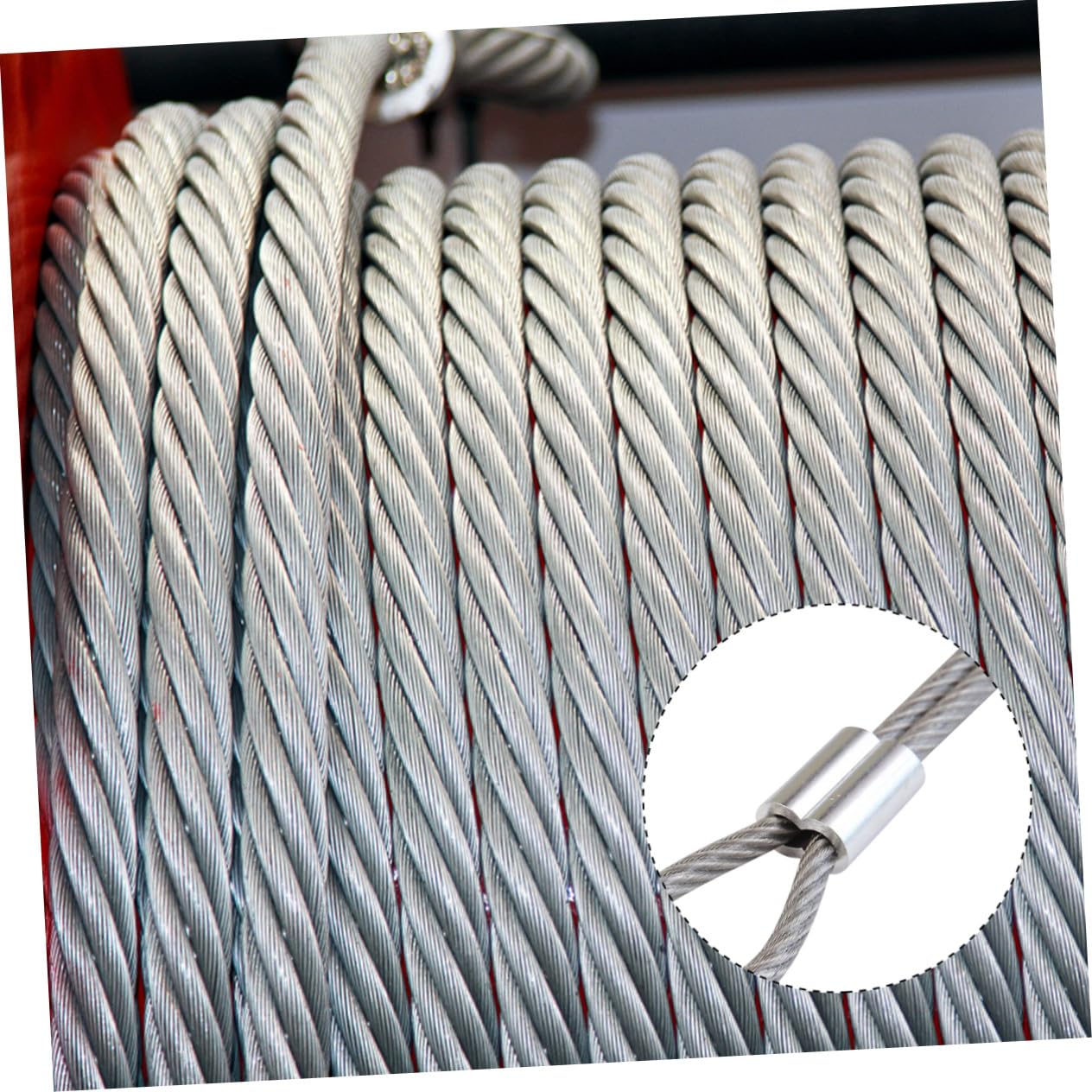 KOMBIUDA Abrazaderas de Aluminio para Cable de Acero con Manguito Doble Orificio, 320 Piezas de Clips para Cable (1.2mm a 8mm), Resistentes Corrosión para Trabajos Agrícolas E Industriales