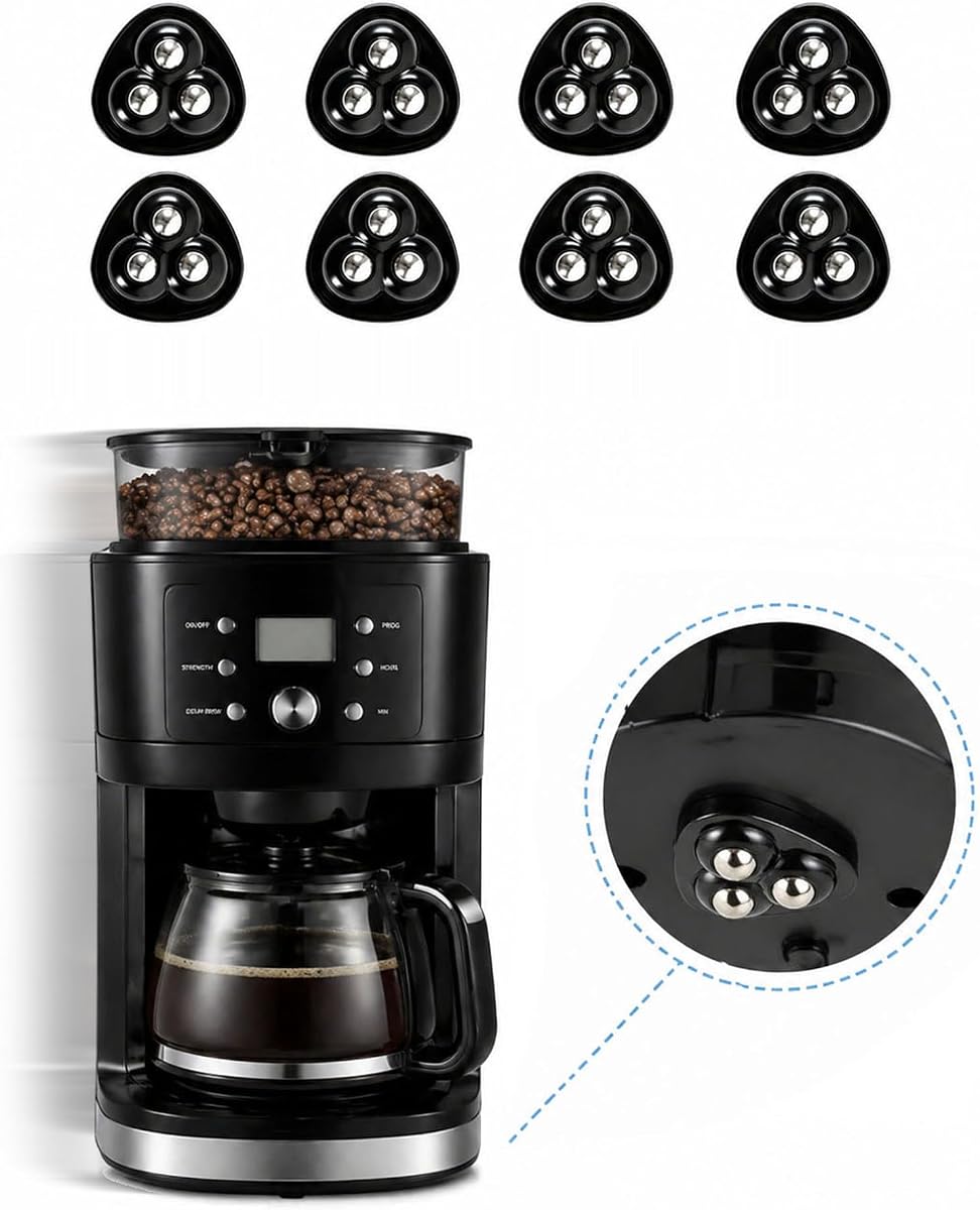 8PCS Appliance Casters, Appliance Rollers, Furniture Sliders - for Kitchen, Coffee Machine, Blender, Oven, Easy to Move Countertop Appliances