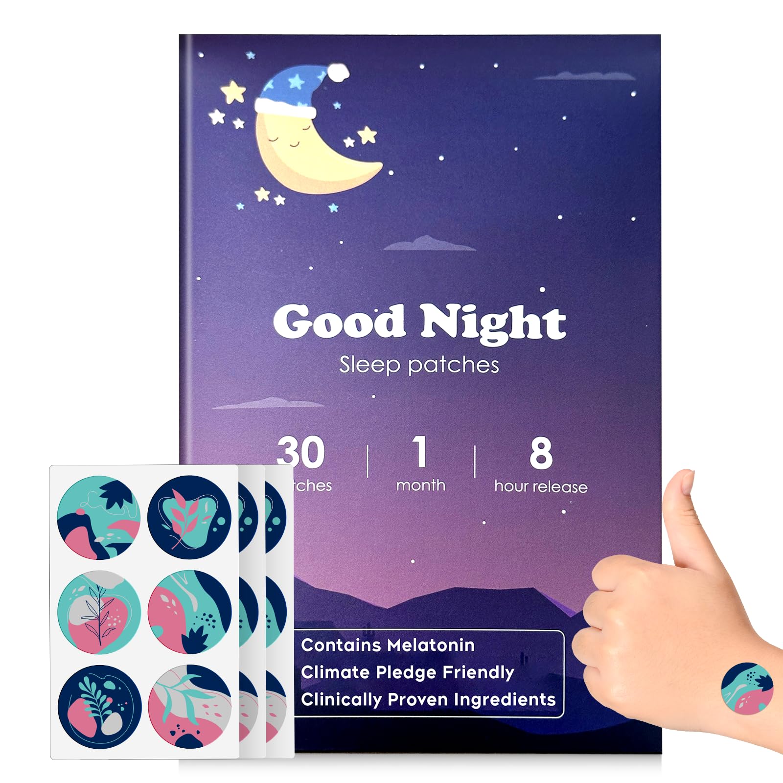 Sleep Patches, 30 Pack Upgraded Deep Sleep Patches for Adults, All Natural Deep Patch, for Men and Women, Highly Breathable And Suitable For Hot Weather，Easy to Use That Last All Night