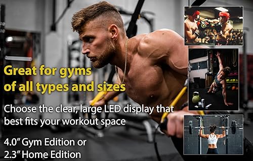 Miniatura 6 de Flex Timer Edición para el hogar Reloj de gimnasio LED de 13 pulgadas controlado por aplicación Bluetooth con dígitos medianos de 2.3 pulgadas