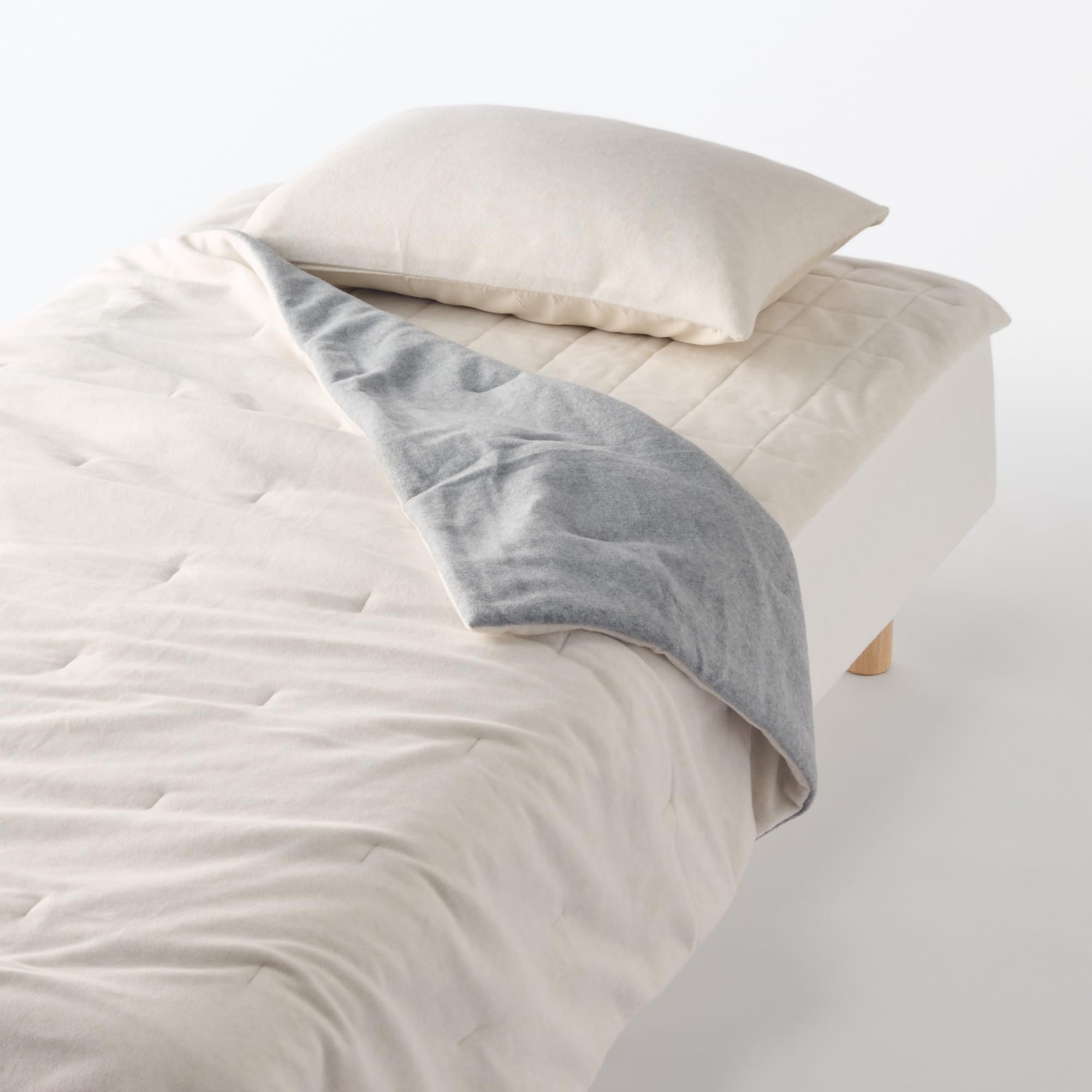 無印良品 muji 掛け布団 シングル 150×210cm 無印良品 グレー 羽毛 掛