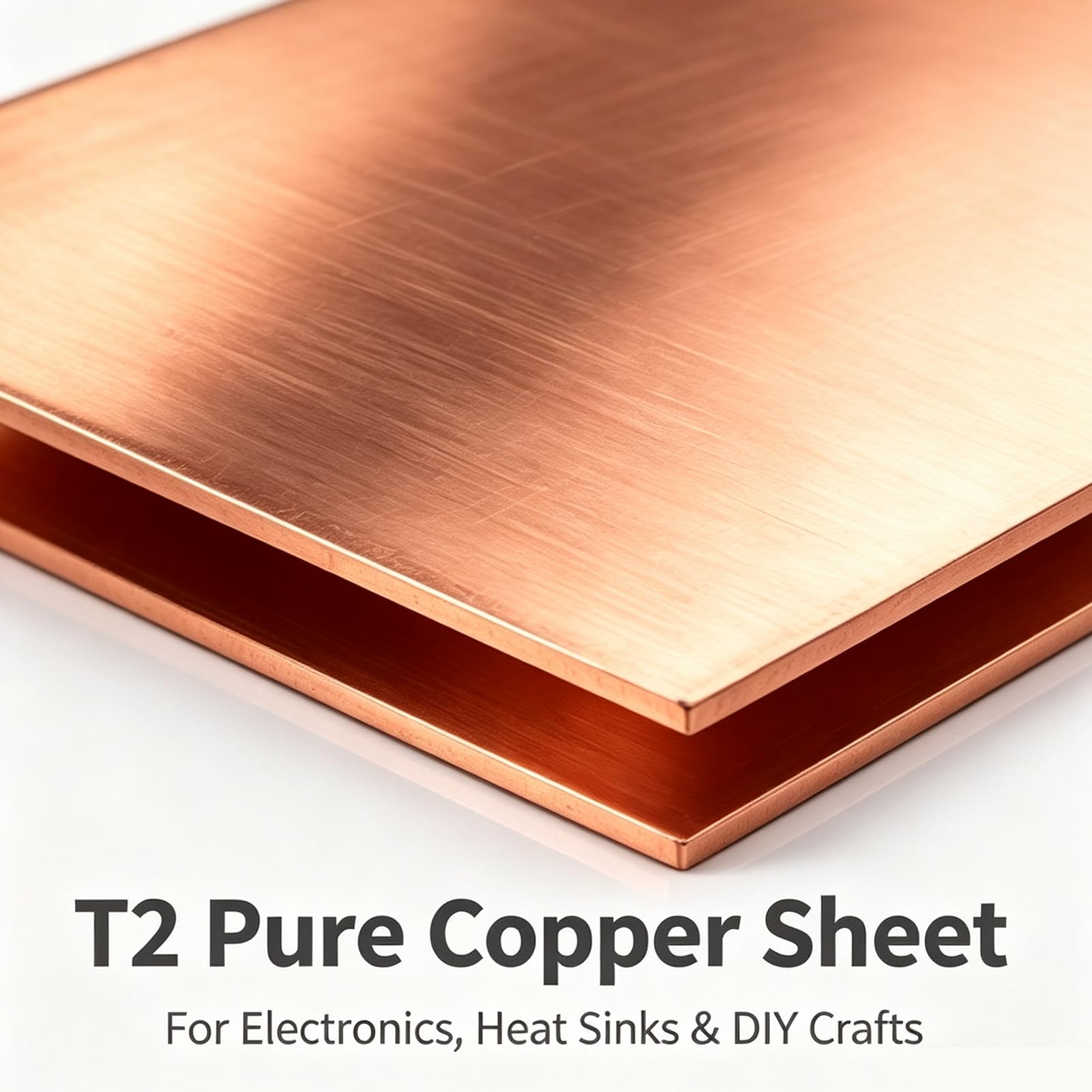 Dxcaicc Lamina di Rame Puro T2 Rosso Spessore 2,5mm Pannello Piatto Piastra di Rame Ad Alta Resistenza Materiale per Artigianato,200x300mm | Alta Qualità, Spessore Uniforme, Liscia Per Più Progetti, Progetti Elettrici Affidabili