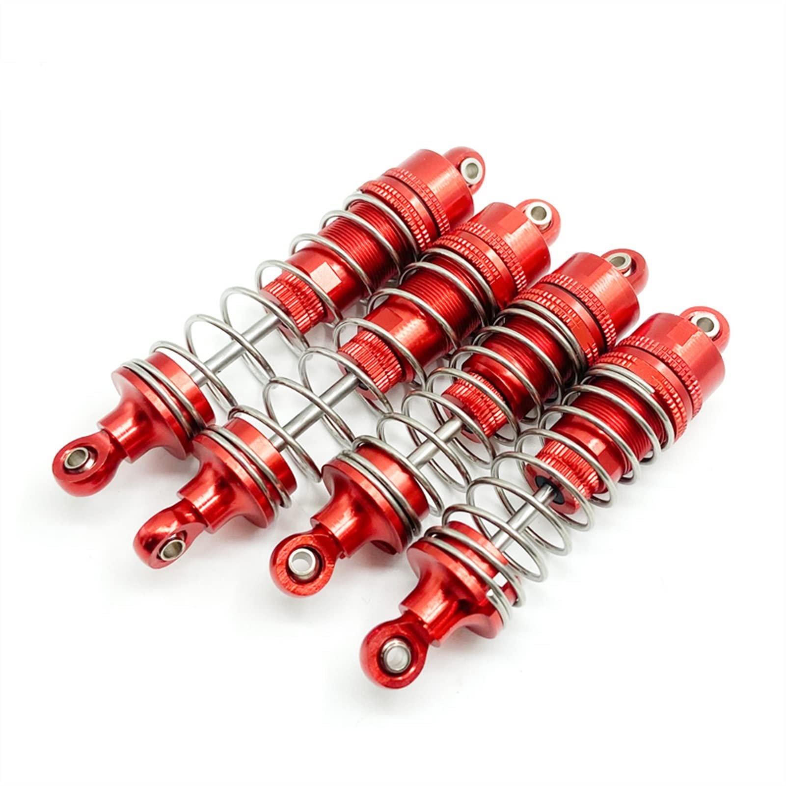 Accessori per Auto RC. Ammortizzatori Ammortizzatori Anteriori E Posteriori in Alluminio da 4 Pezzi per WLtoy 104001 1/10 Pezzi di Ricambio per Auto RC (Color : Rosso)