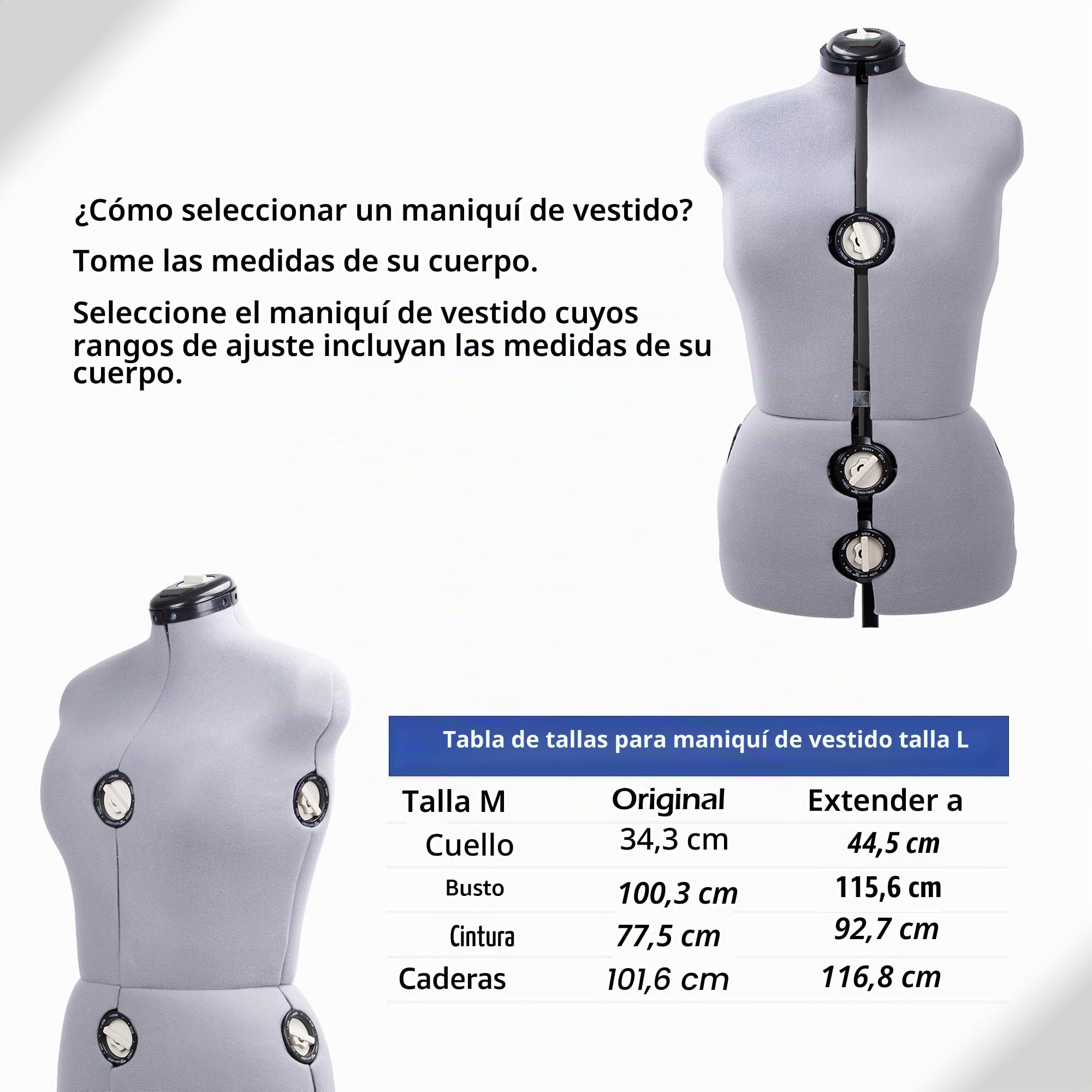Maniquí de costura ajustable para mujer, con 13 ruedas de precisión, talla 42 a 50, ajustable, para pecho, cintura, cuello, ideal para proyectos de costura y exposición, color morado, L